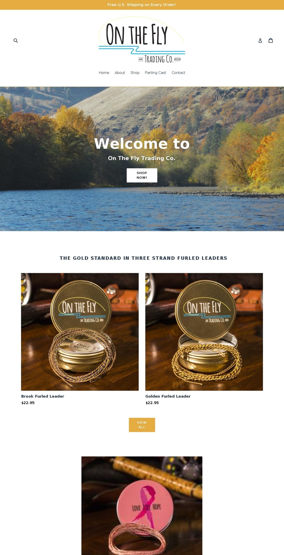 ontheflytradingco.com — Shopify storefront screenshot