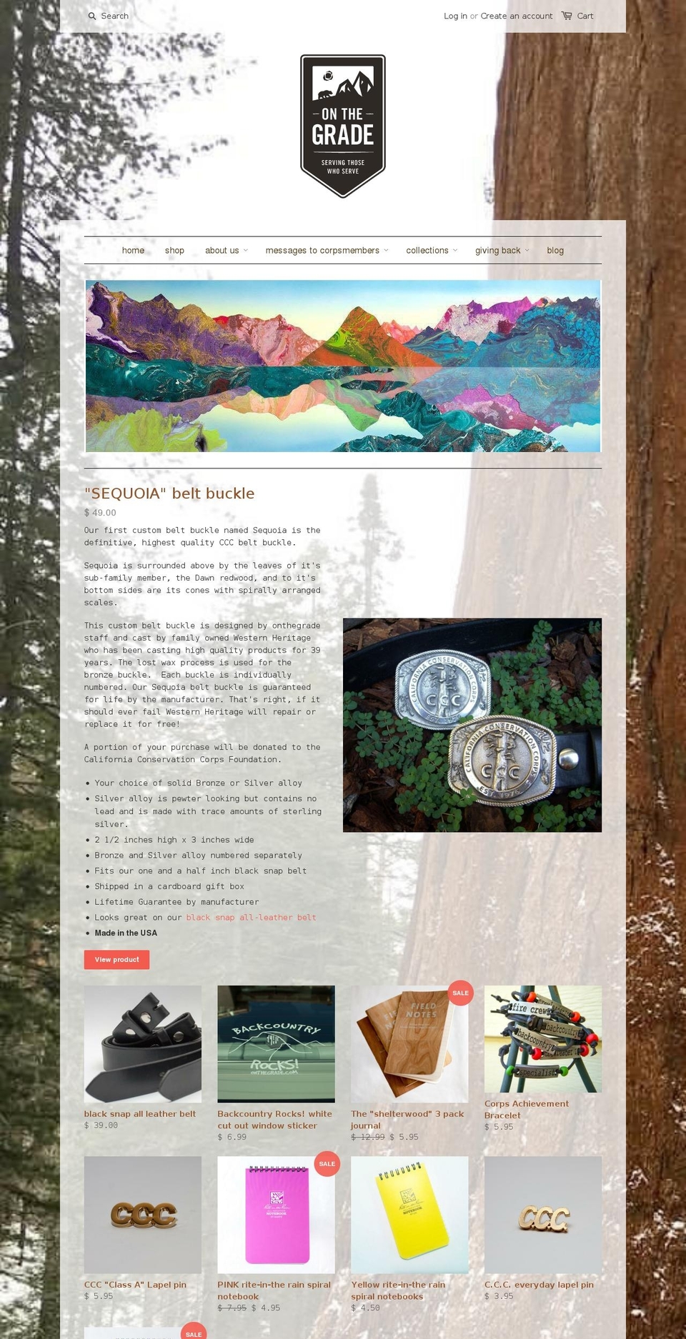 onthegrade.com shopify website screenshot