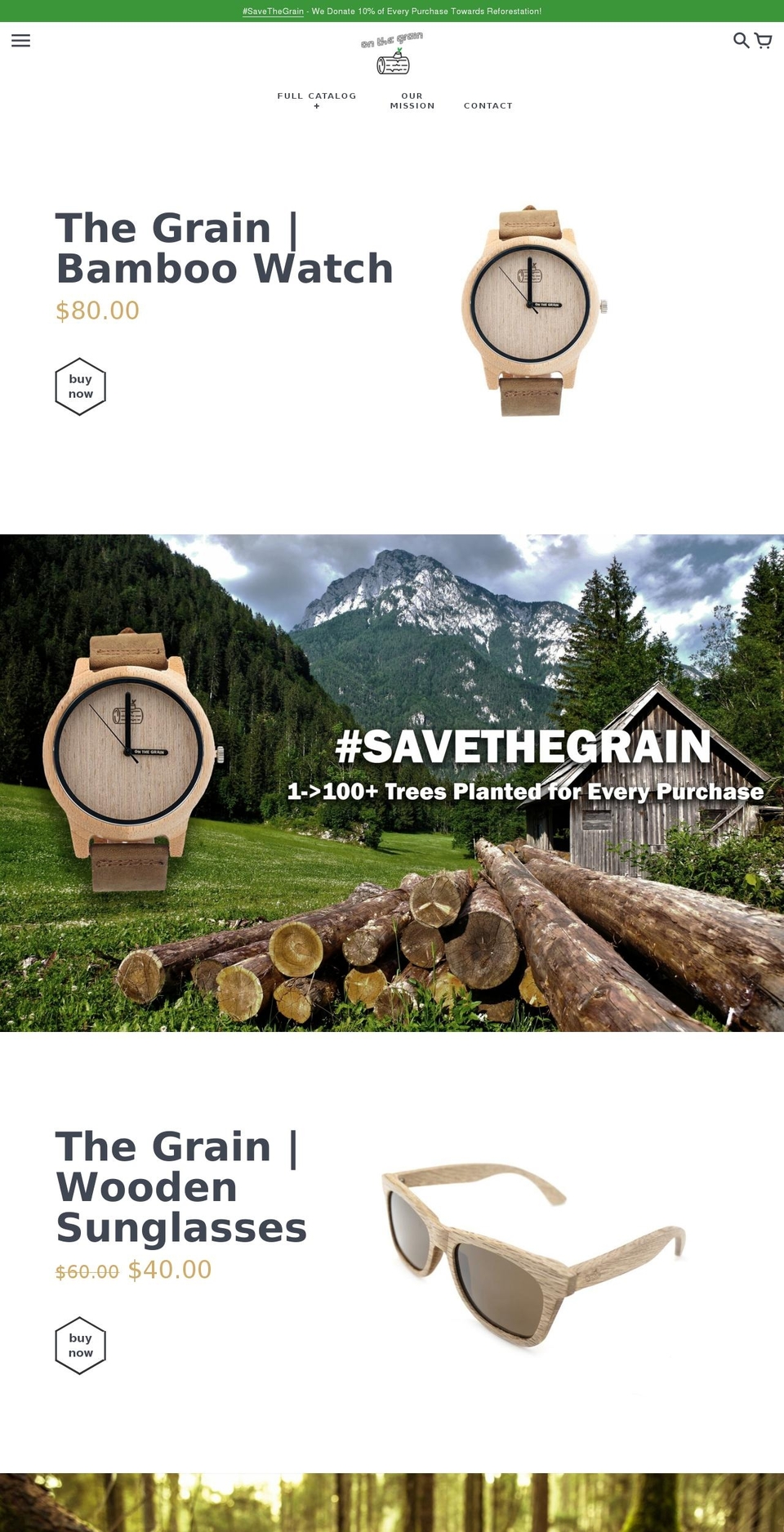 onthegrain.com — Shopify storefront screenshot