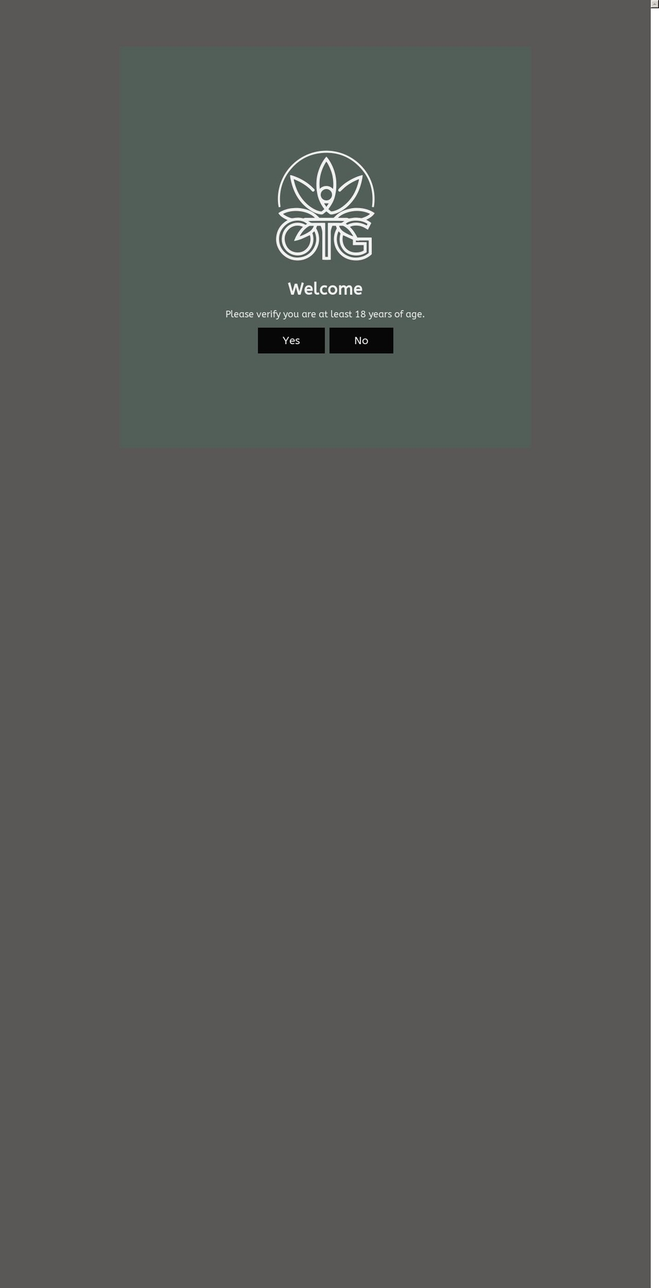 onthegreencbd.com shopify website screenshot