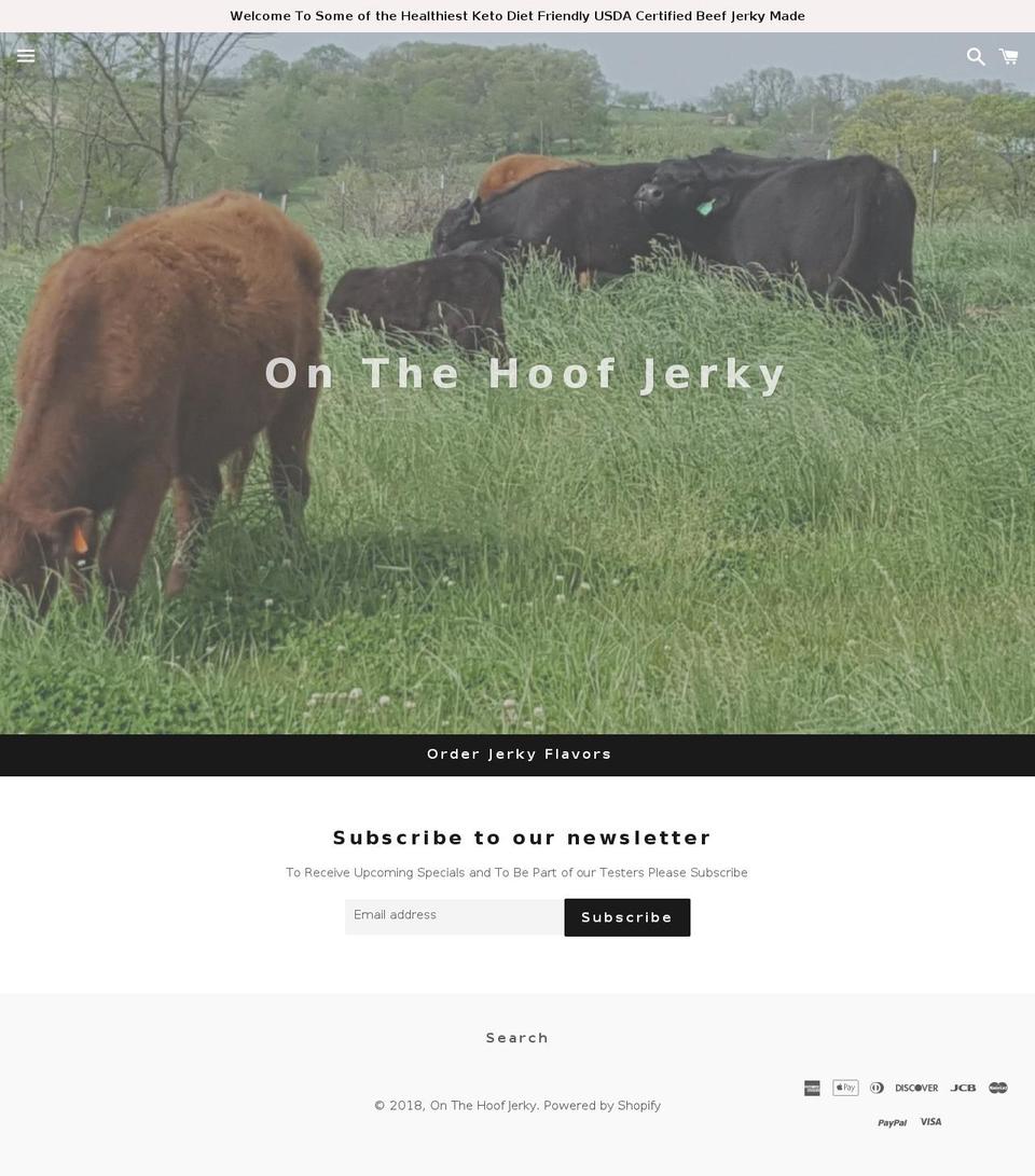 onthehoofjerky.com — Shopify storefront screenshot