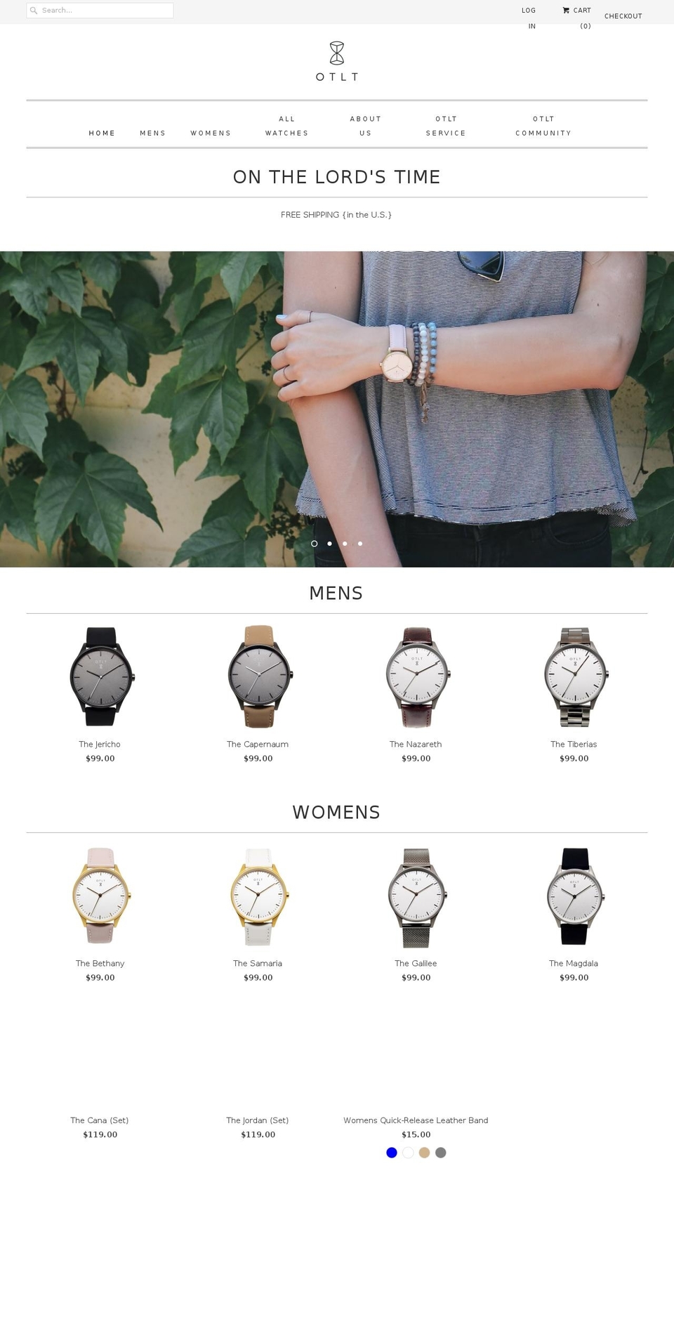 onthelordstime.com — Shopify storefront screenshot