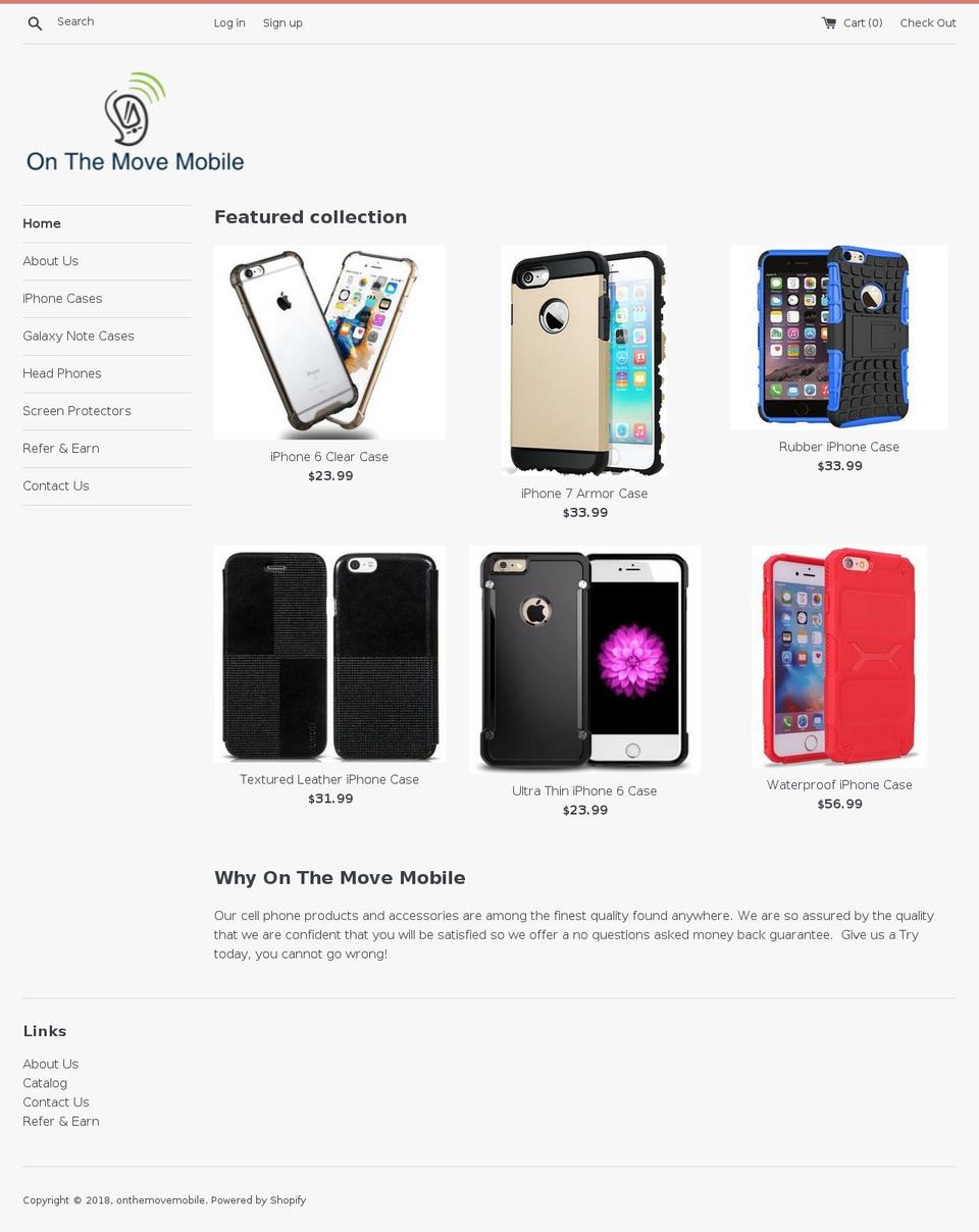 onthemovemobile.com shopify website screenshot