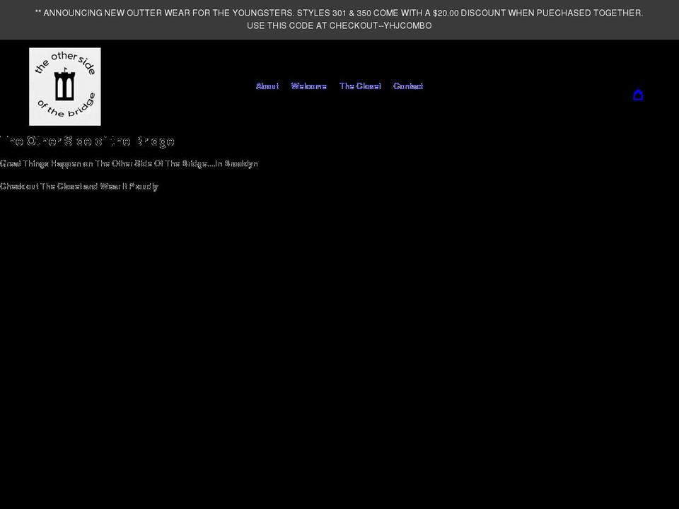 ontheothersideofthebridge.com shopify website screenshot