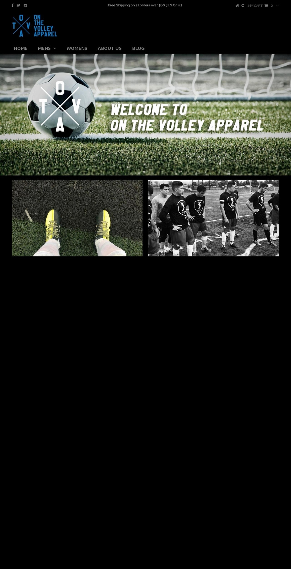 onthevolleyapparel.com shopify website screenshot