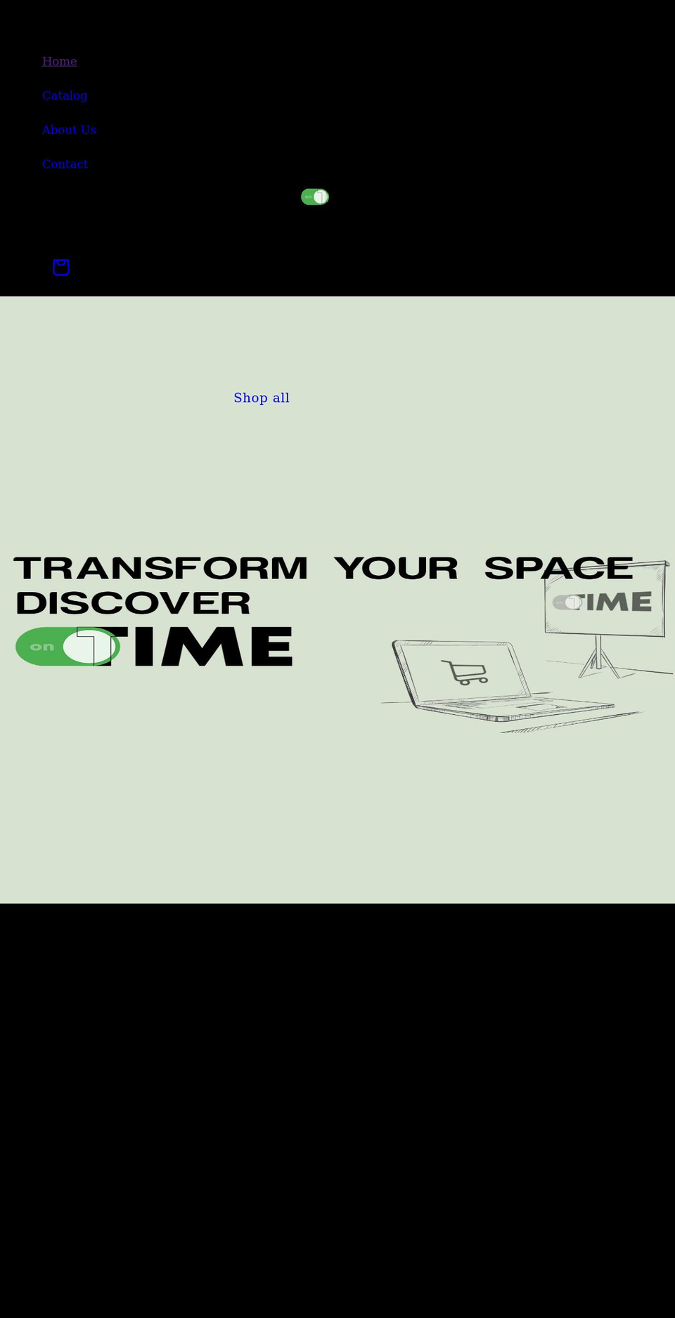 ontimeshopping.com shopify website screenshot