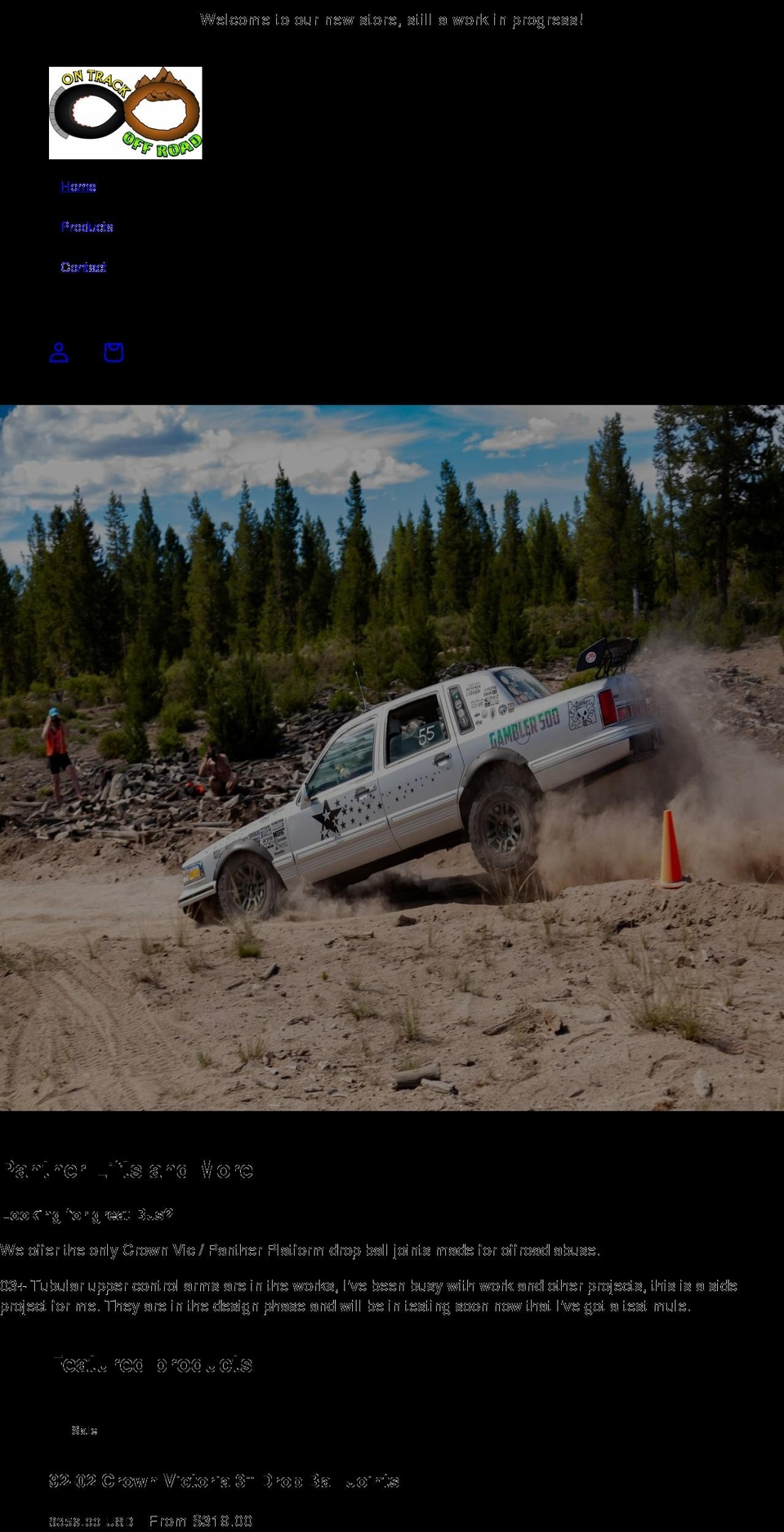 ontrack-offroad.com shopify website screenshot