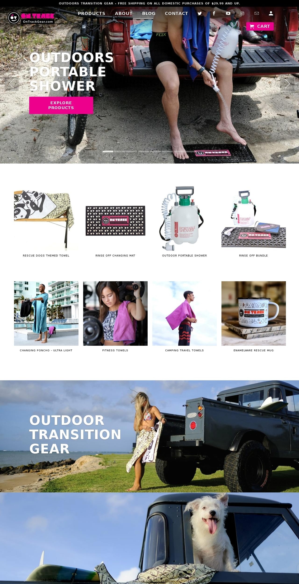 ontrackgear.com shopify website screenshot