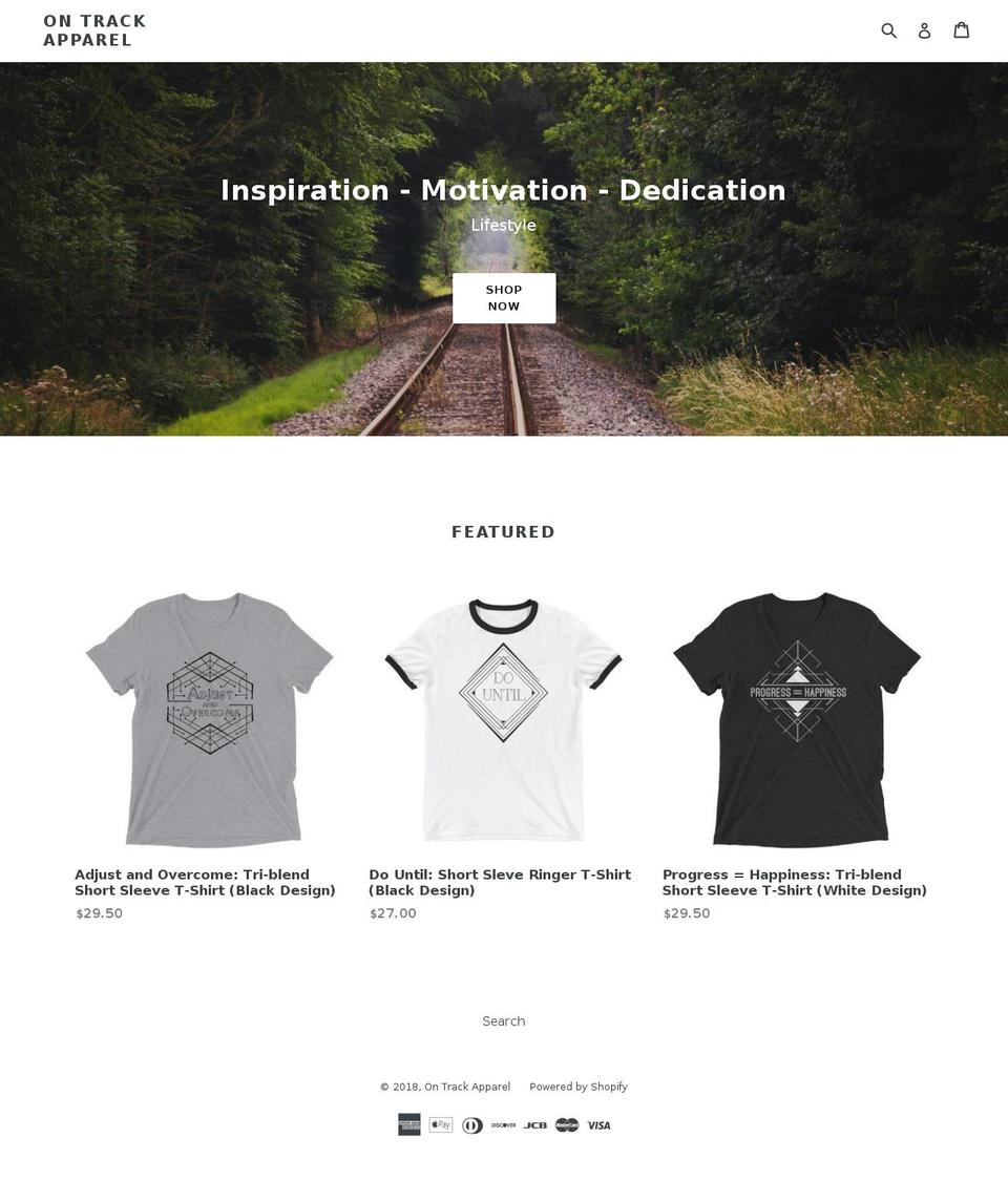 ontracktees.com shopify website screenshot