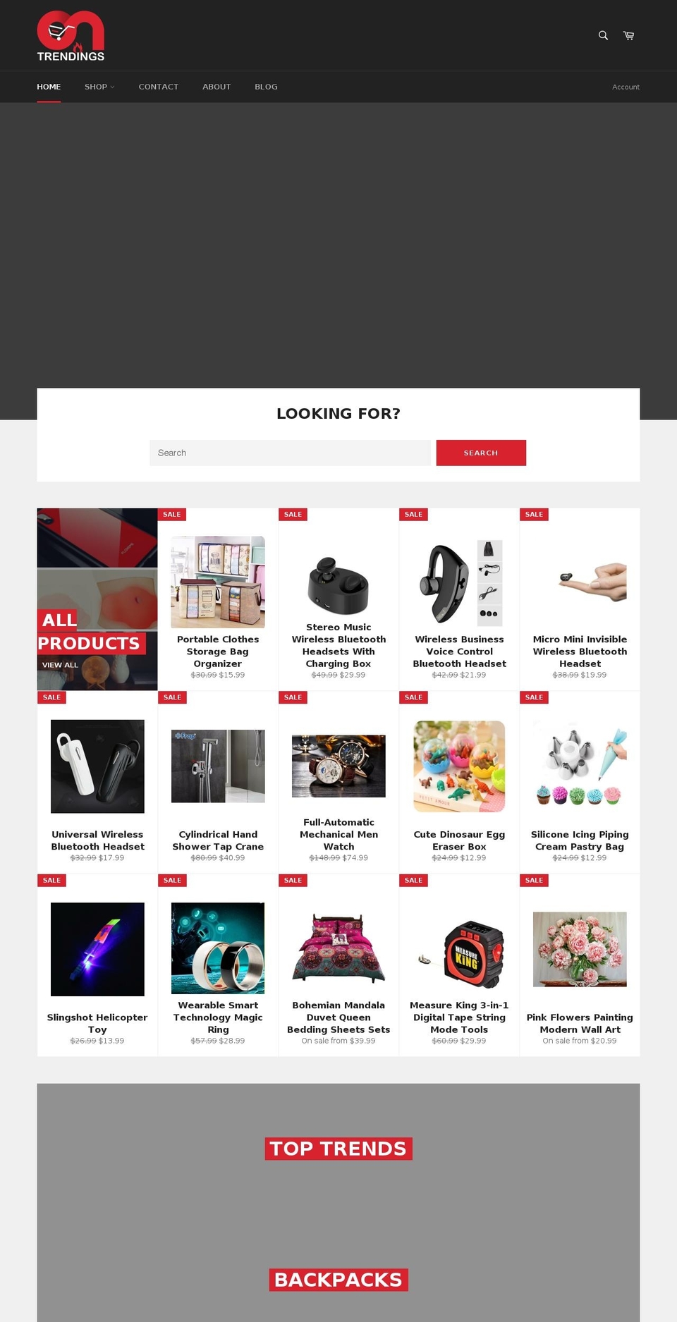 ontrendings.com — Shopify storefront screenshot