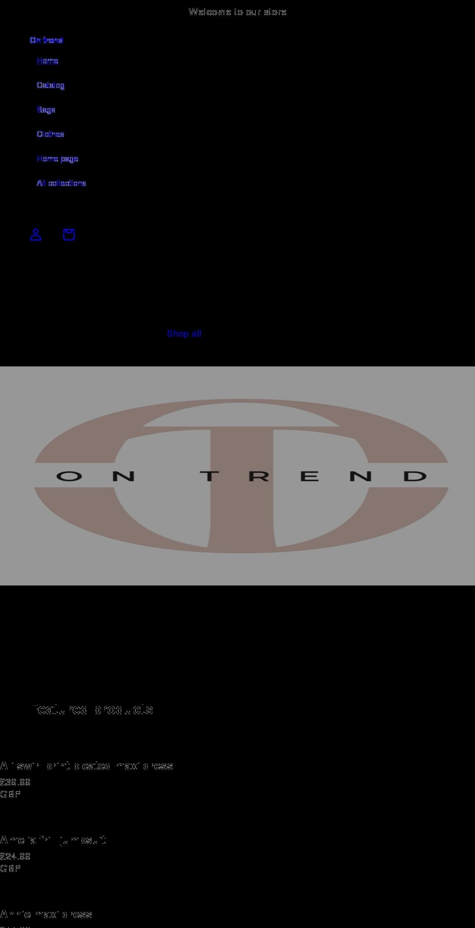 ontrendlooks.com shopify website screenshot