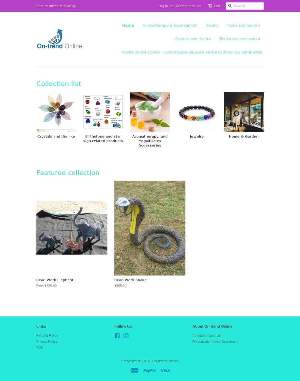 ontrendonline.com — Shopify storefront screenshot