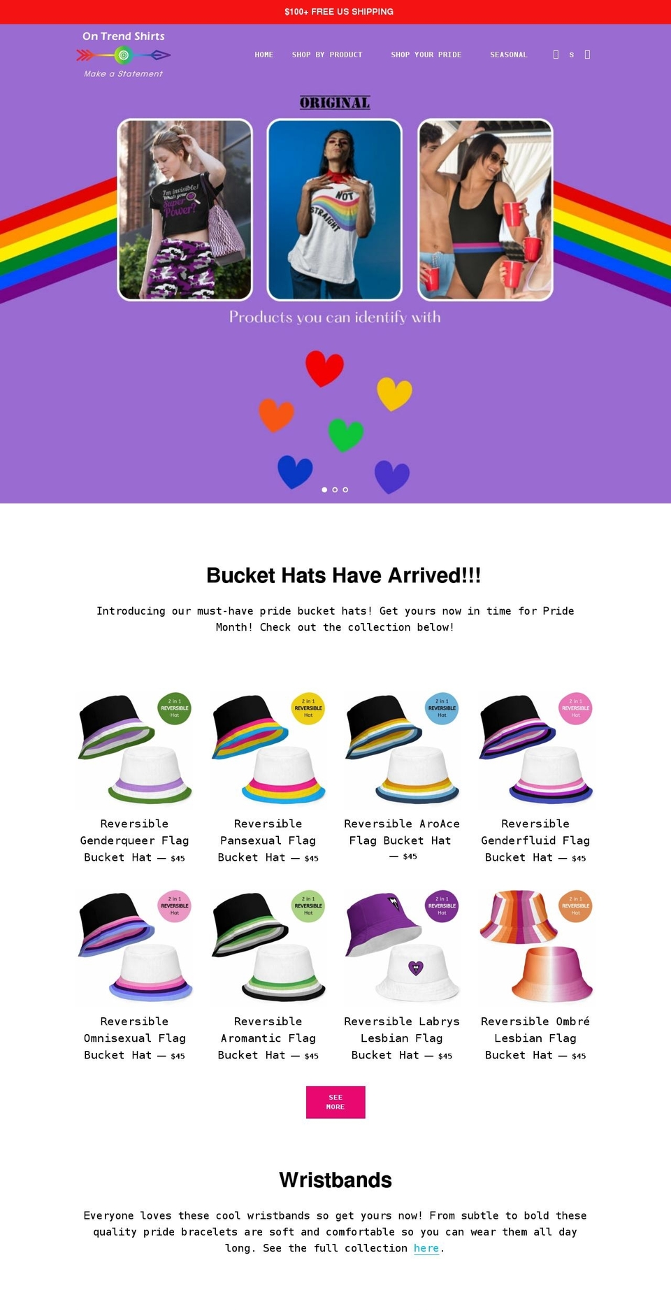 ontrendshirts.com shopify website screenshot