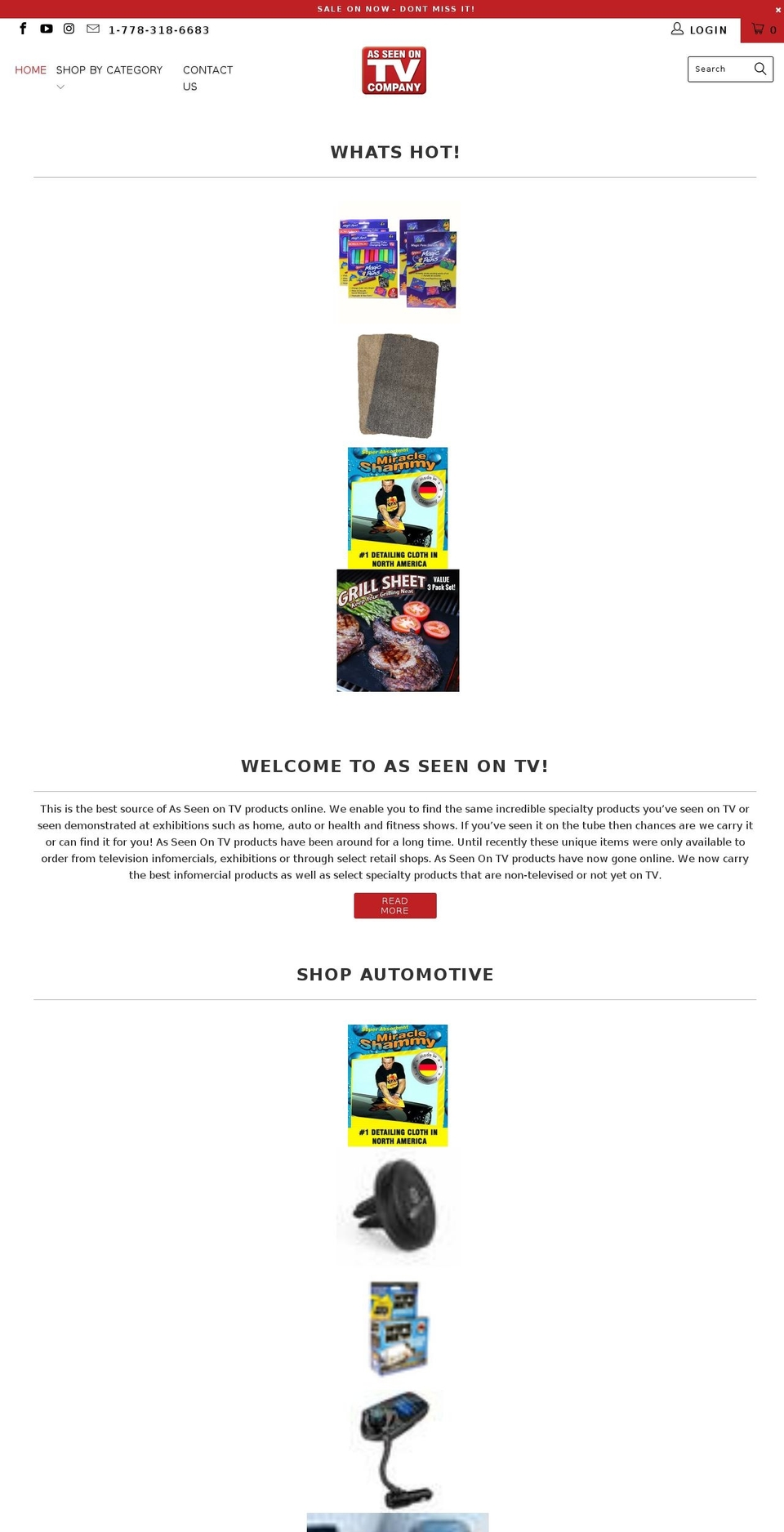 Super eCom Shopify theme site example ontv.ca