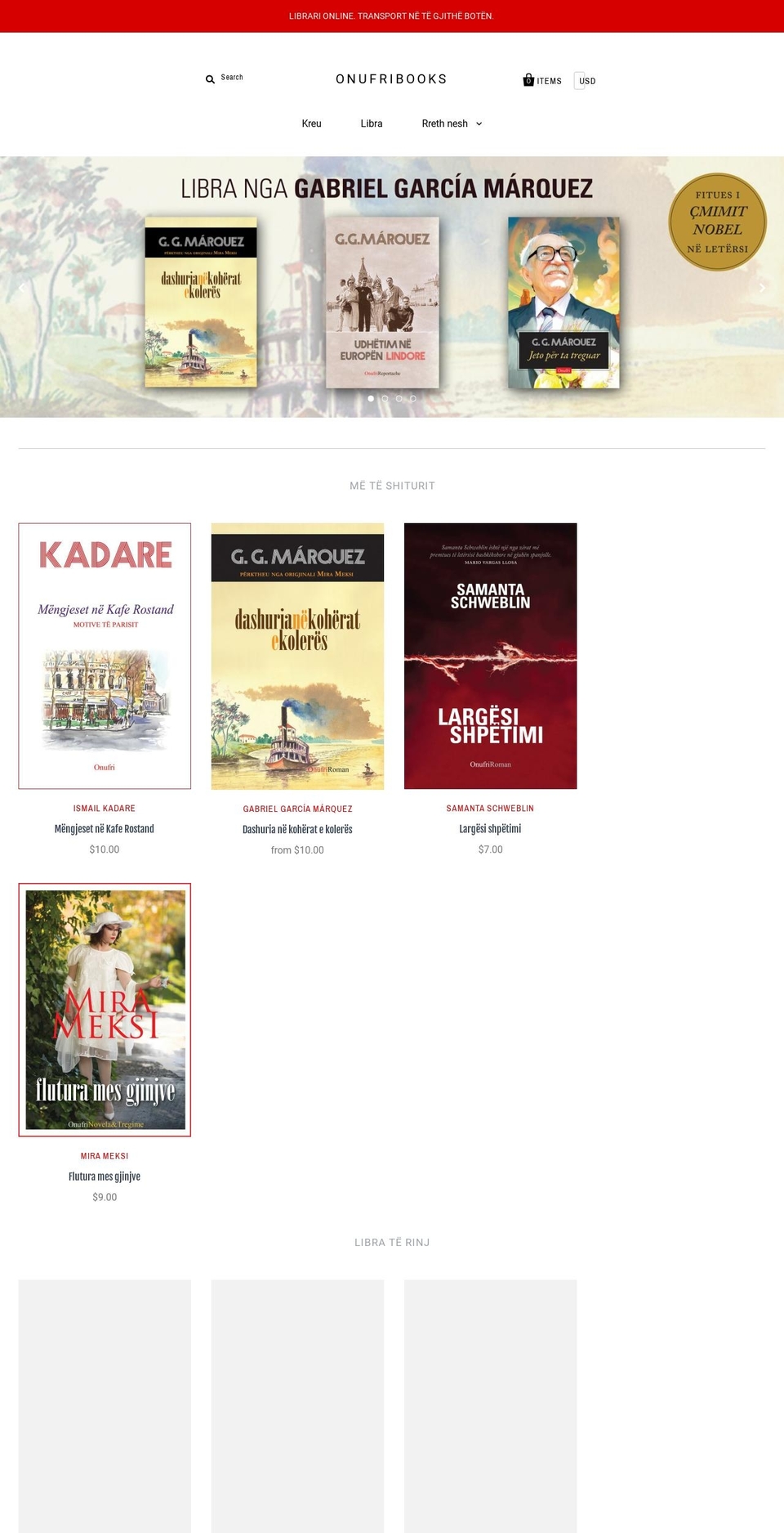 onufribooks.com — Shopify storefront screenshot