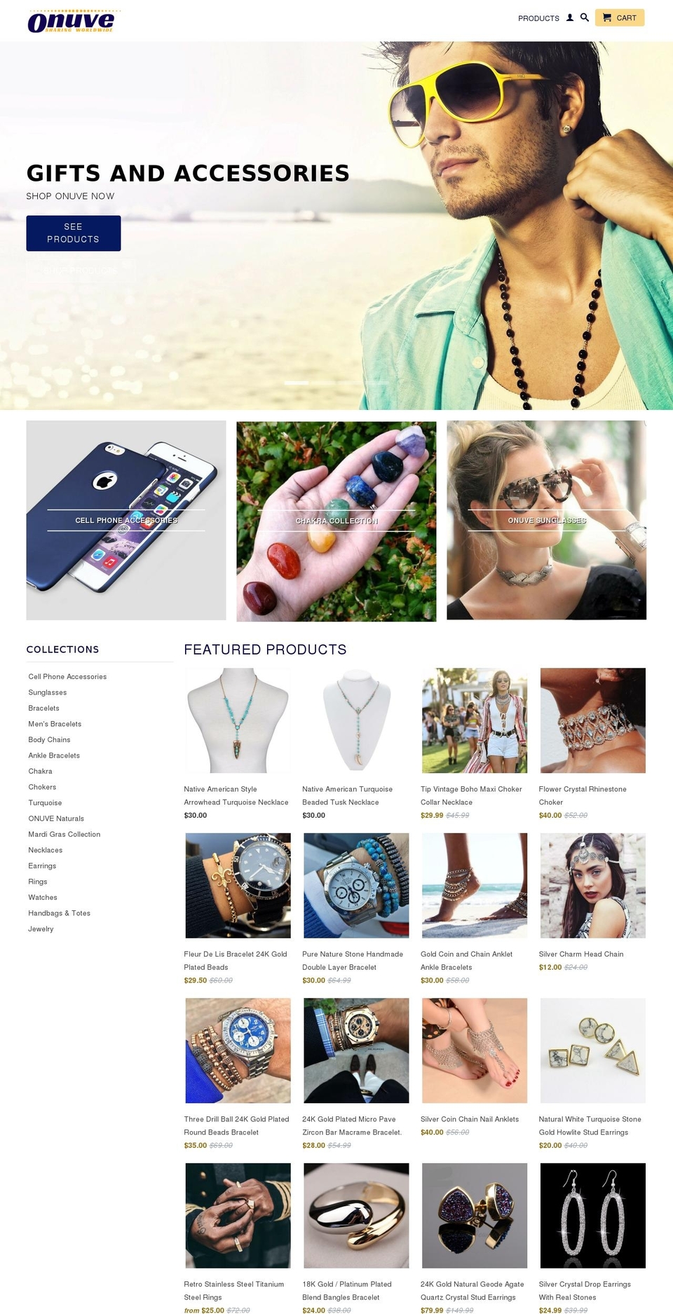onuve.com shopify website screenshot