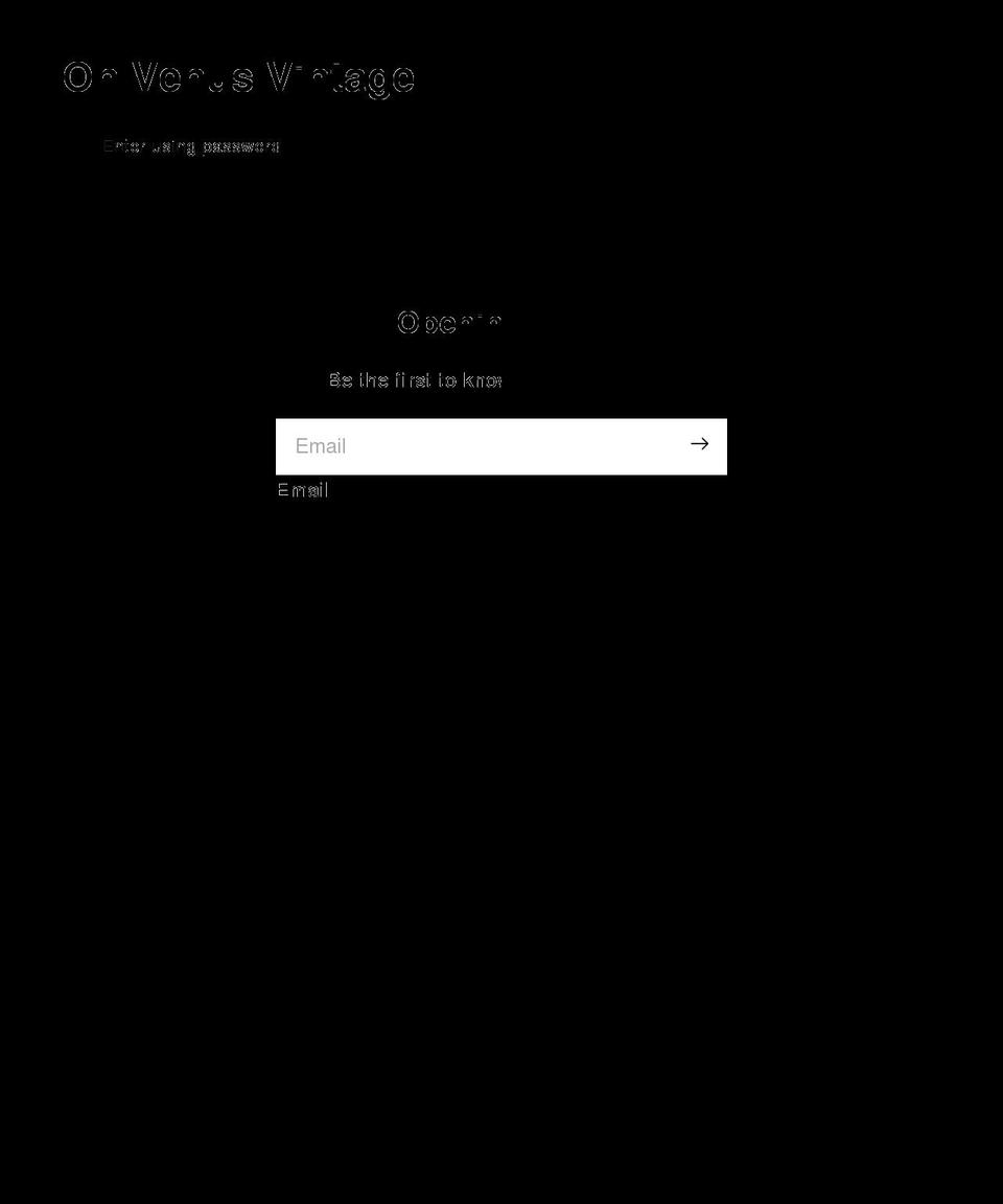 onvenusvintage.com shopify website screenshot