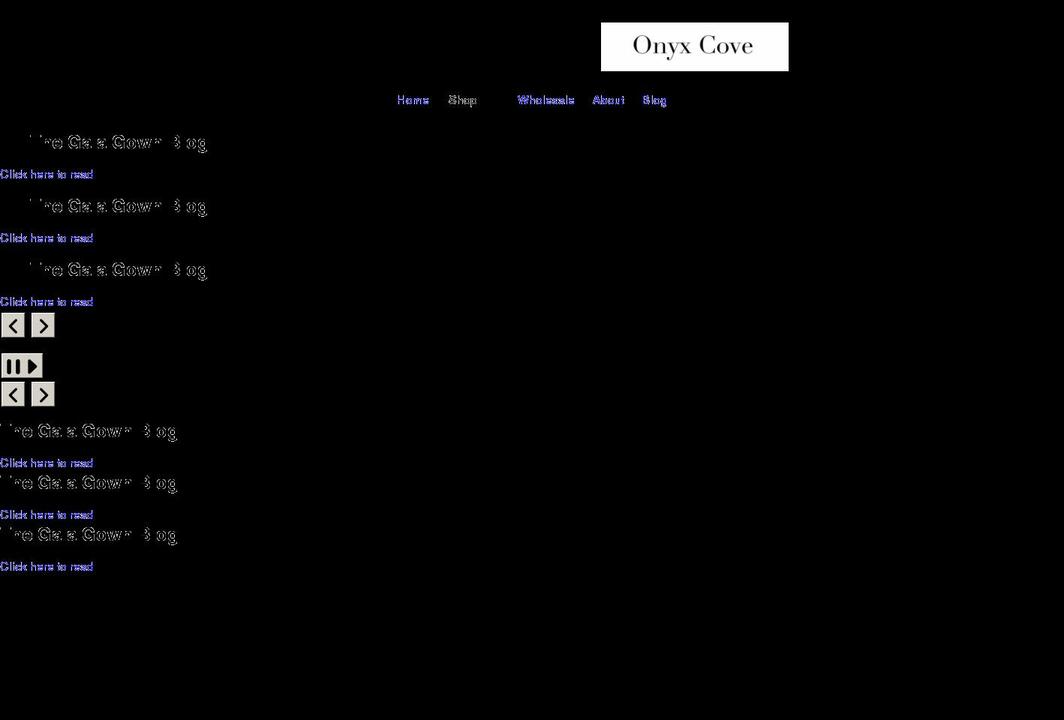 onyxcoveshop.com shopify website screenshot