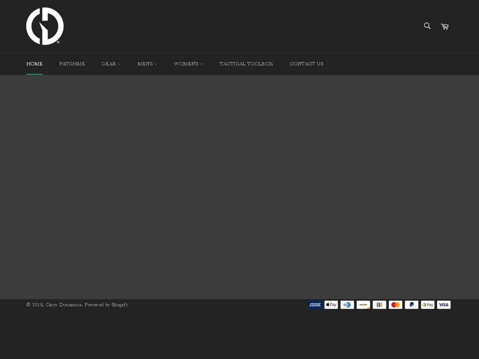 onyxdynamics.com — Shopify storefront screenshot