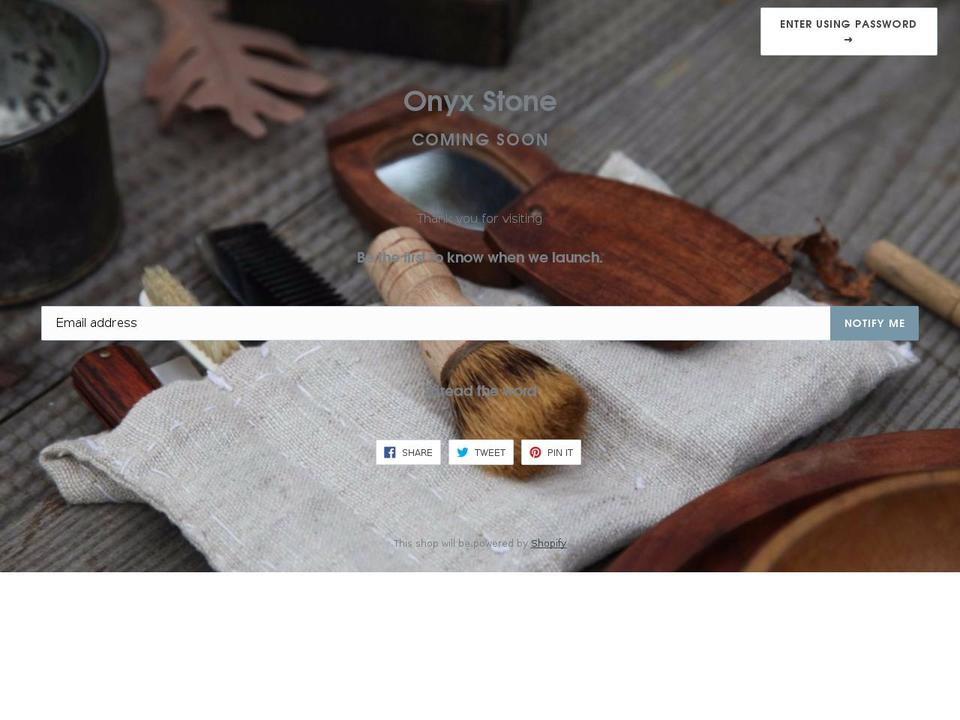 onyxstone.biz shopify website screenshot