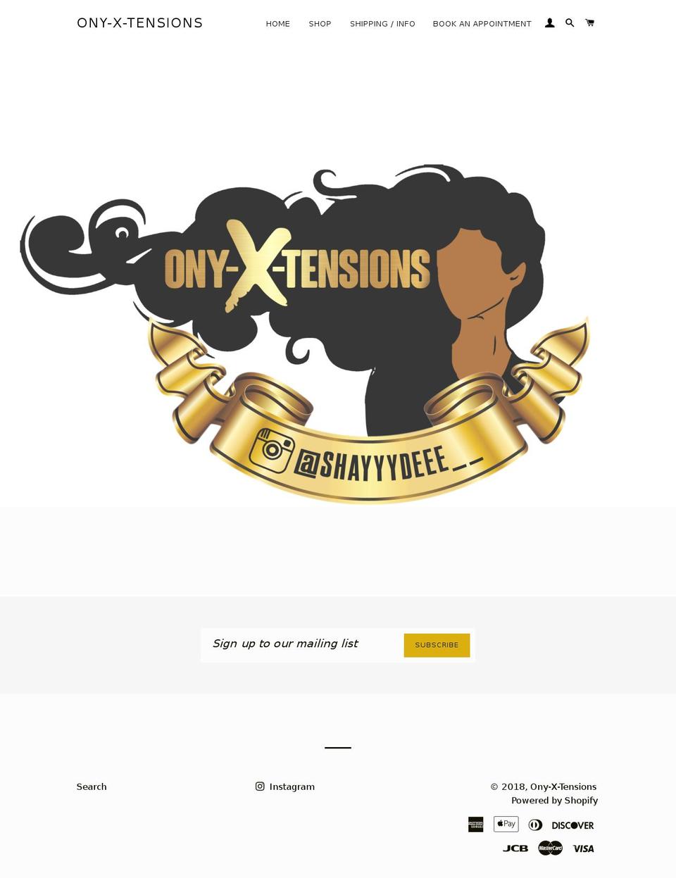 onyxtensions.com — Shopify storefront screenshot