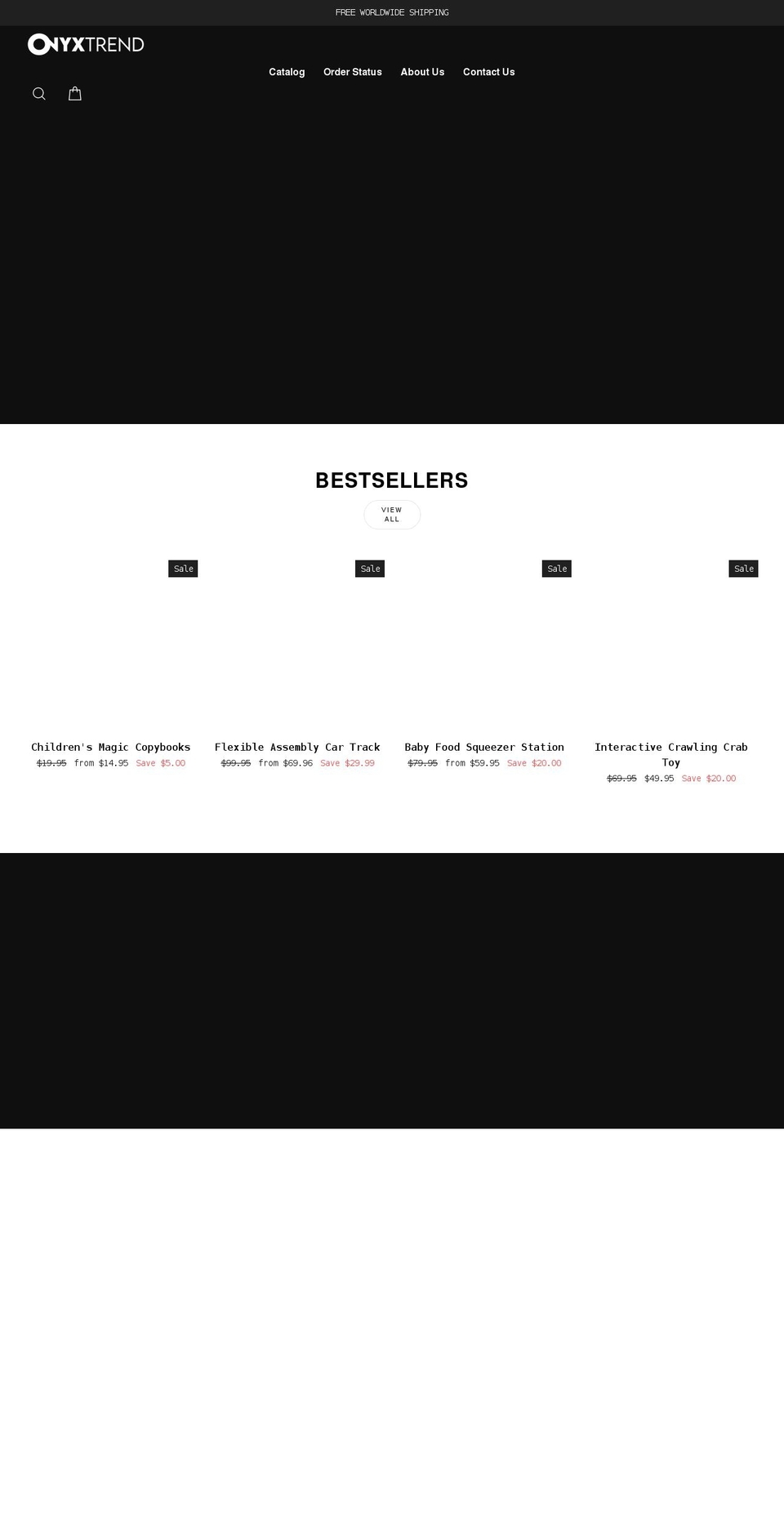 onyxtrend.com shopify website screenshot