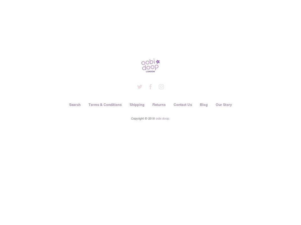 oobidoop.com shopify website screenshot