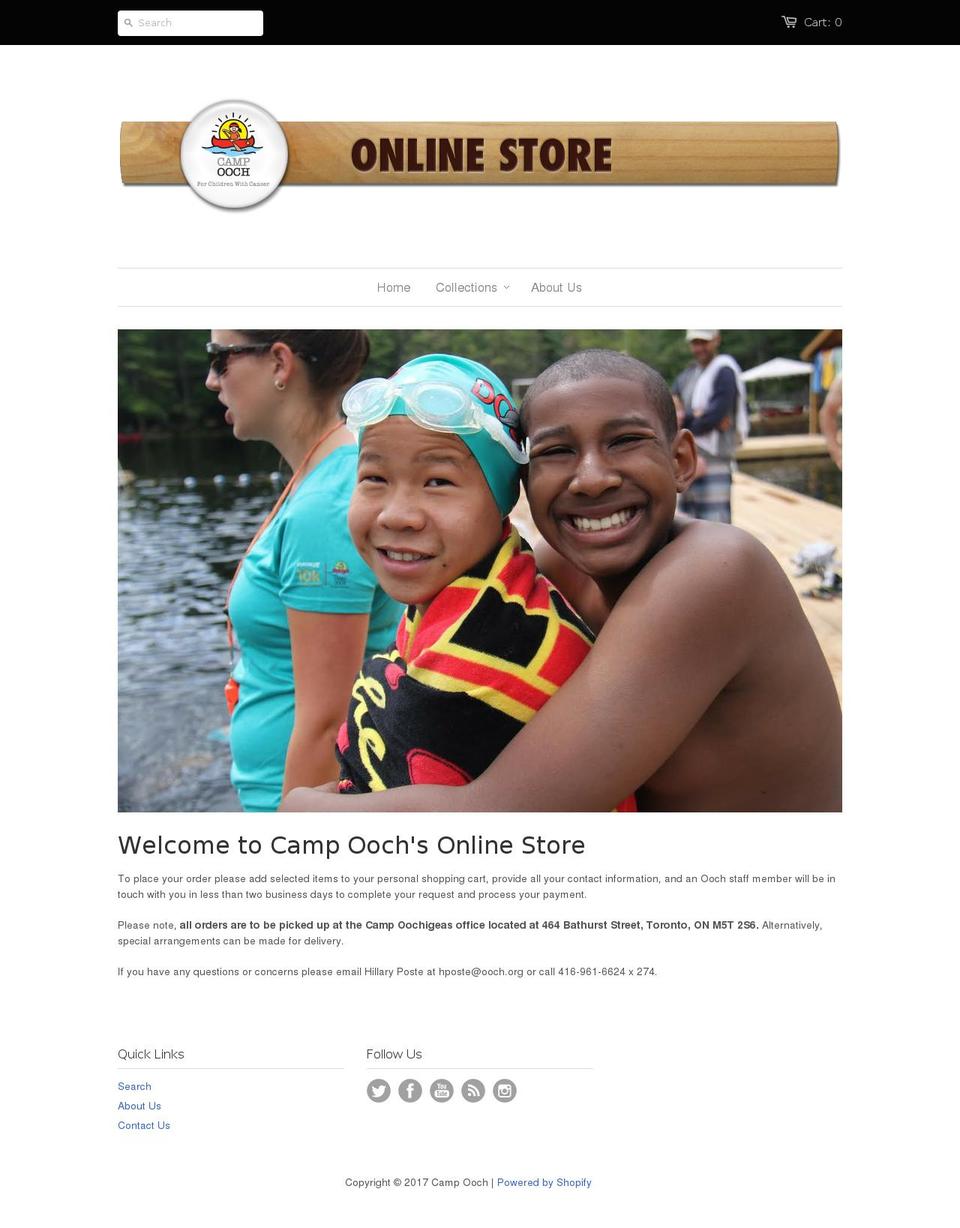 oochstore.com shopify website screenshot