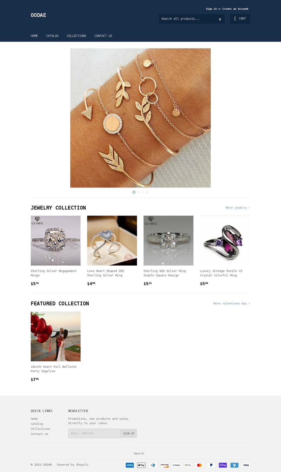 oodae.com shopify website screenshot