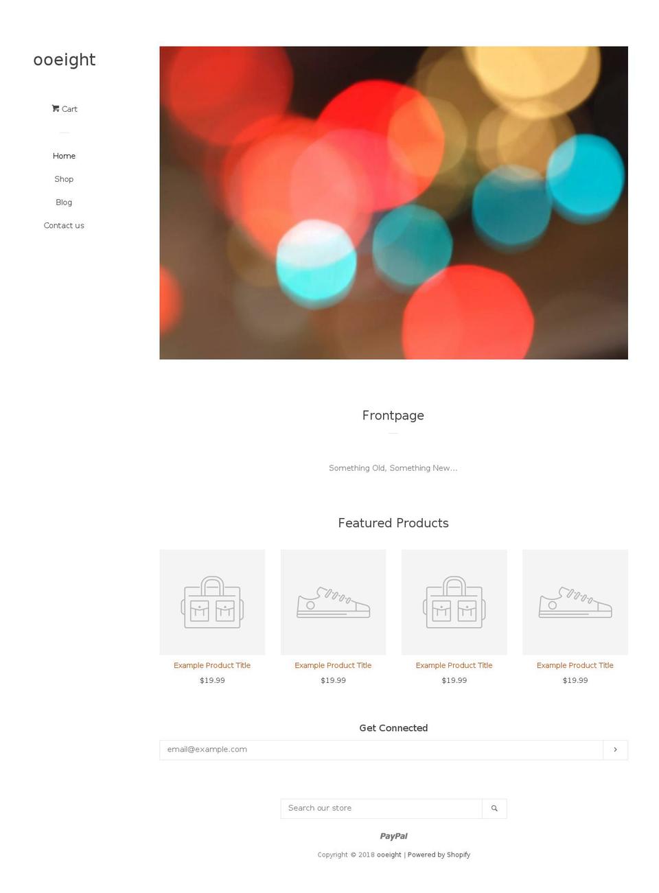 ooeight.com — Shopify storefront screenshot