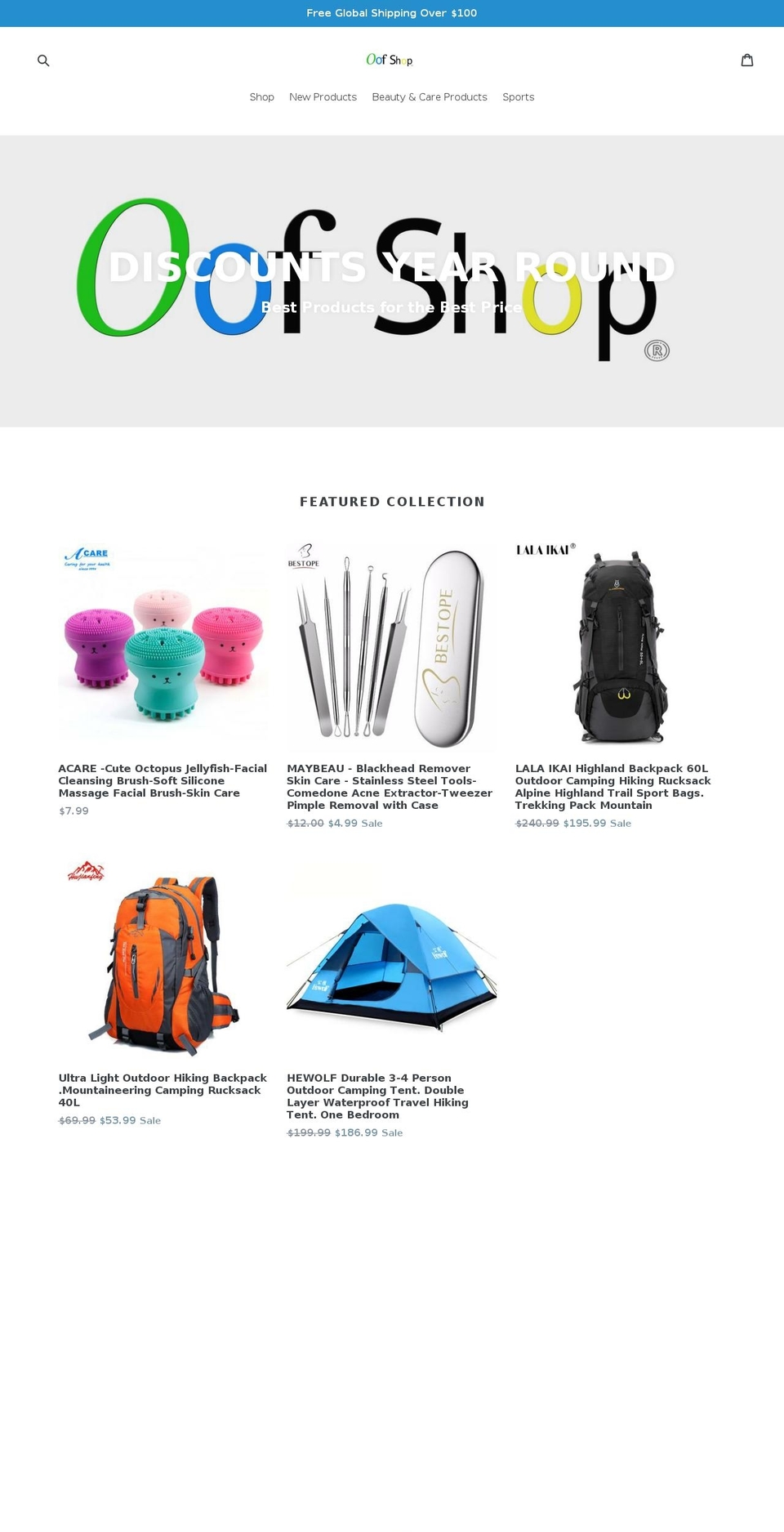 oofshop.com — Shopify storefront screenshot