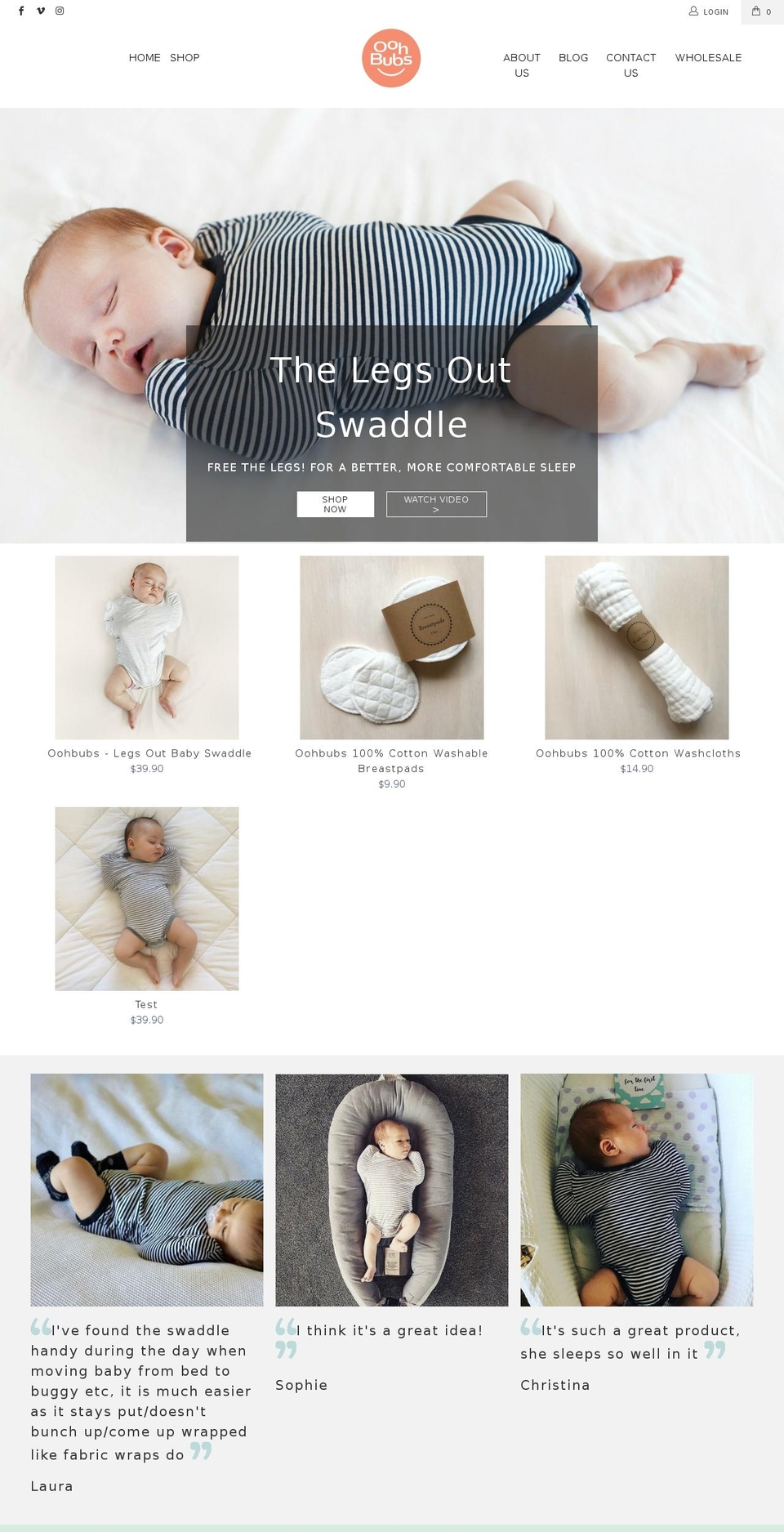 oohbubs.com — Shopify storefront screenshot