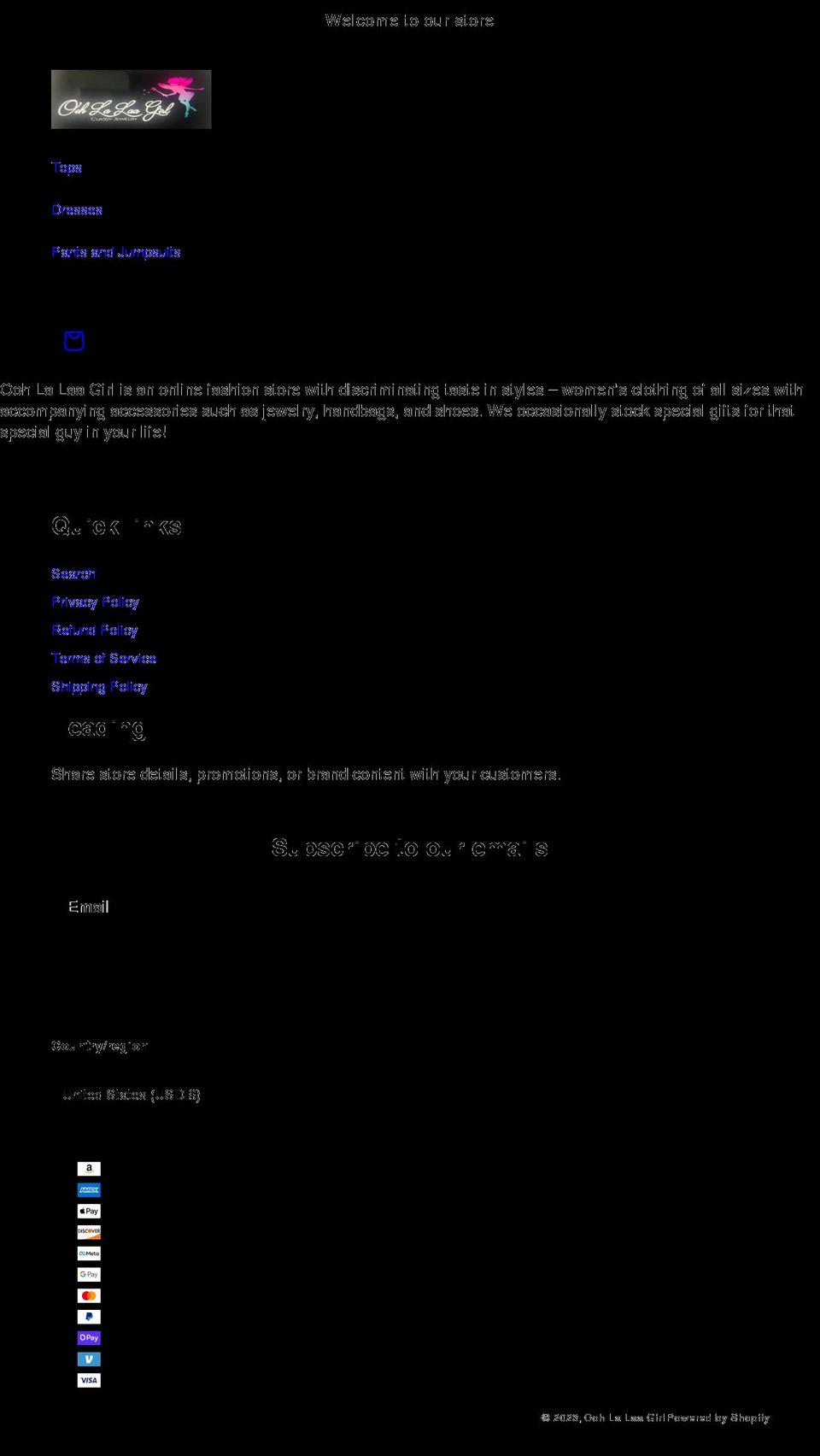 oohlalaagirl.com shopify website screenshot