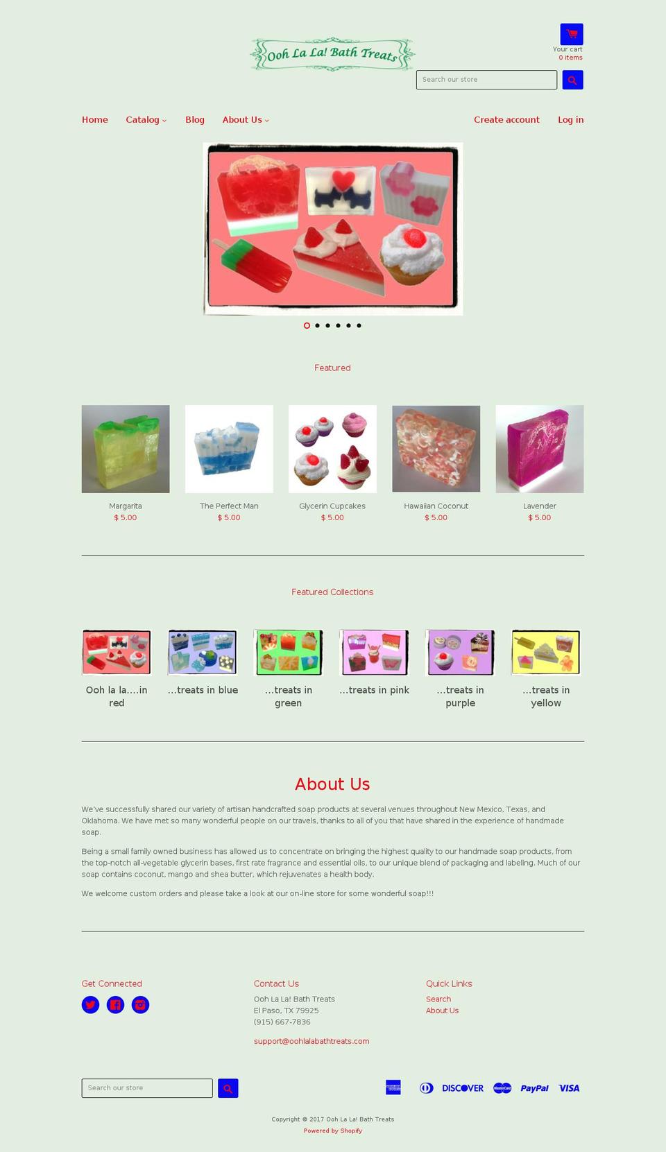 oohlalabathtreats.com shopify website screenshot