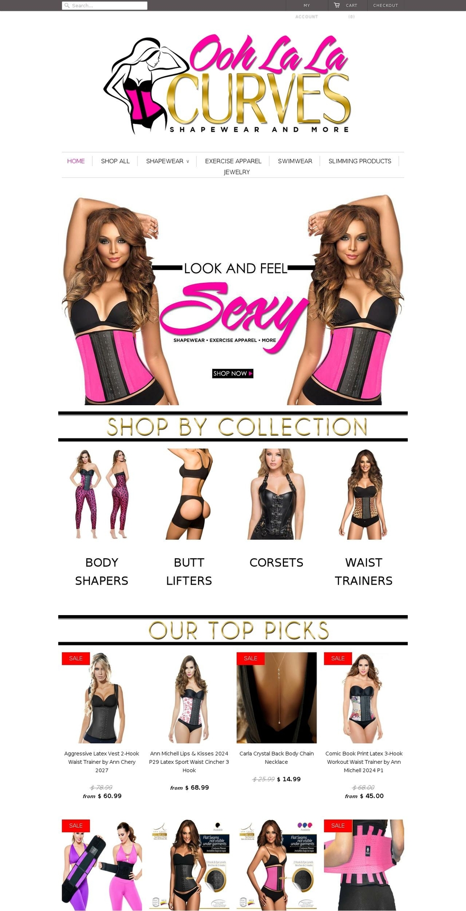 oohlalacurves.com shopify website screenshot