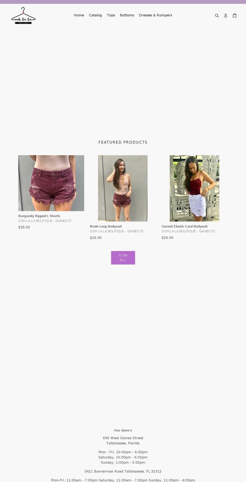 oohlalatallyboutique.com — Shopify storefront screenshot