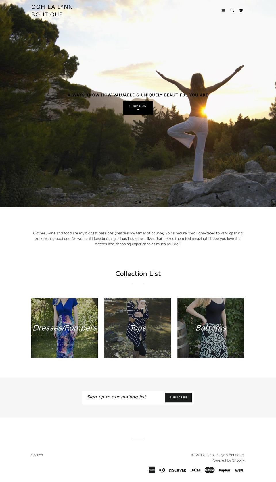 oohlalynnboutique.com shopify website screenshot