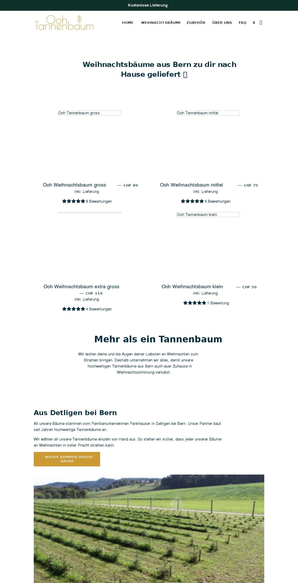 oohtannenbaum.ch shopify website screenshot