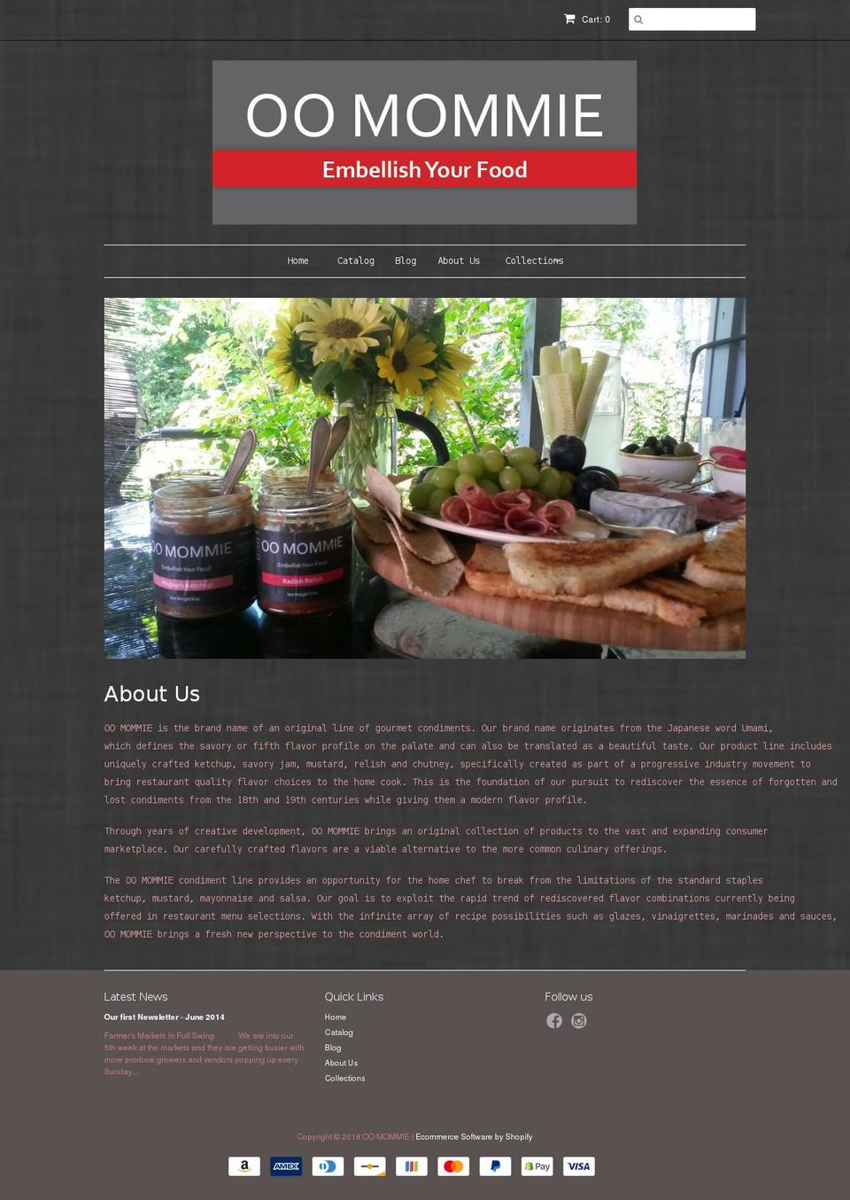 oomommie.com — Shopify storefront screenshot