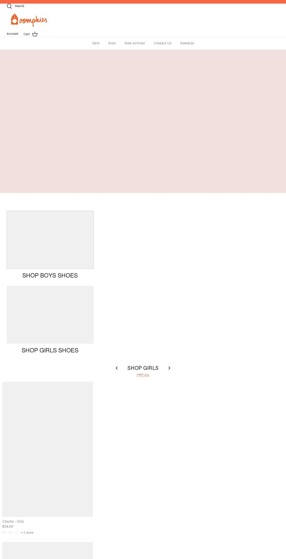 oomphies.myshopify.com shopify website screenshot