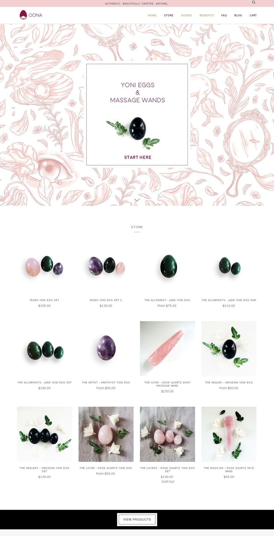 oonastore.com shopify website screenshot