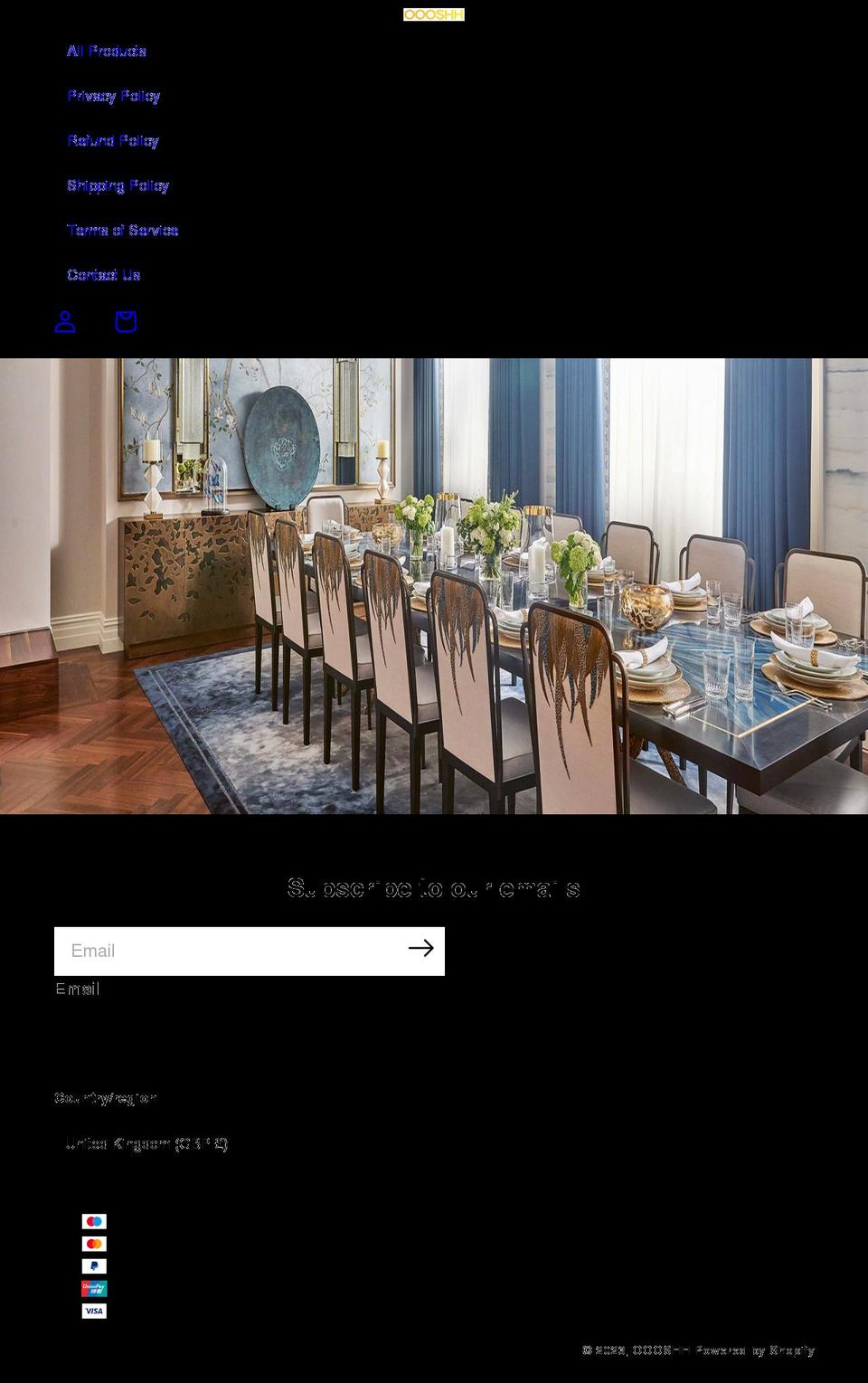 oooshh.com shopify website screenshot