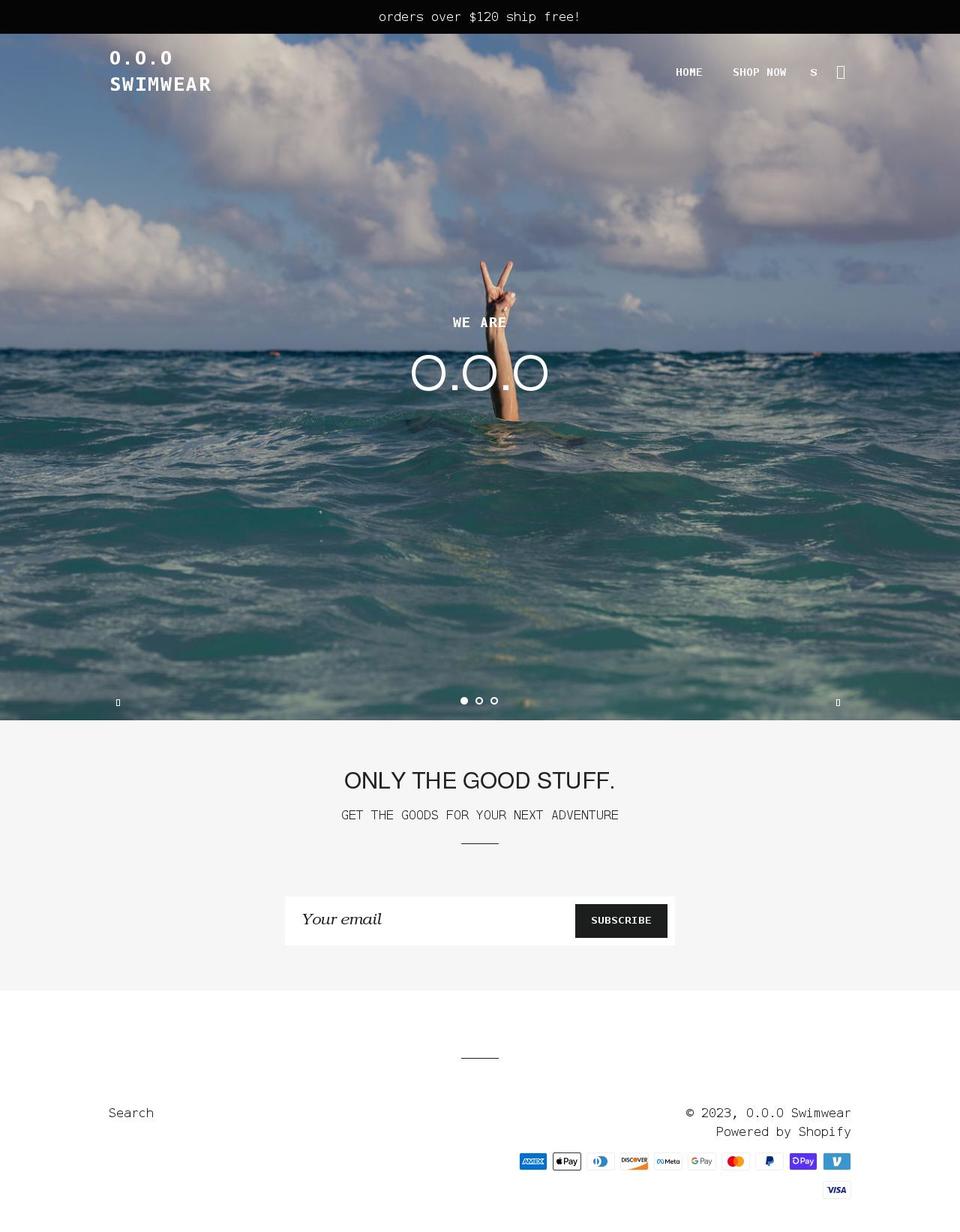 oooswimwear.com shopify website screenshot
