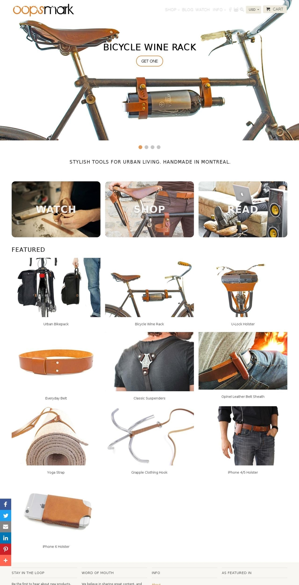 oopsmark.com shopify website screenshot