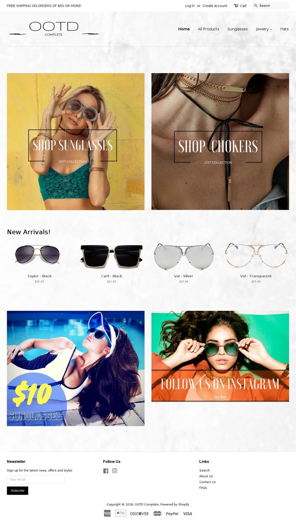 ootdcomplete.com — Shopify storefront screenshot