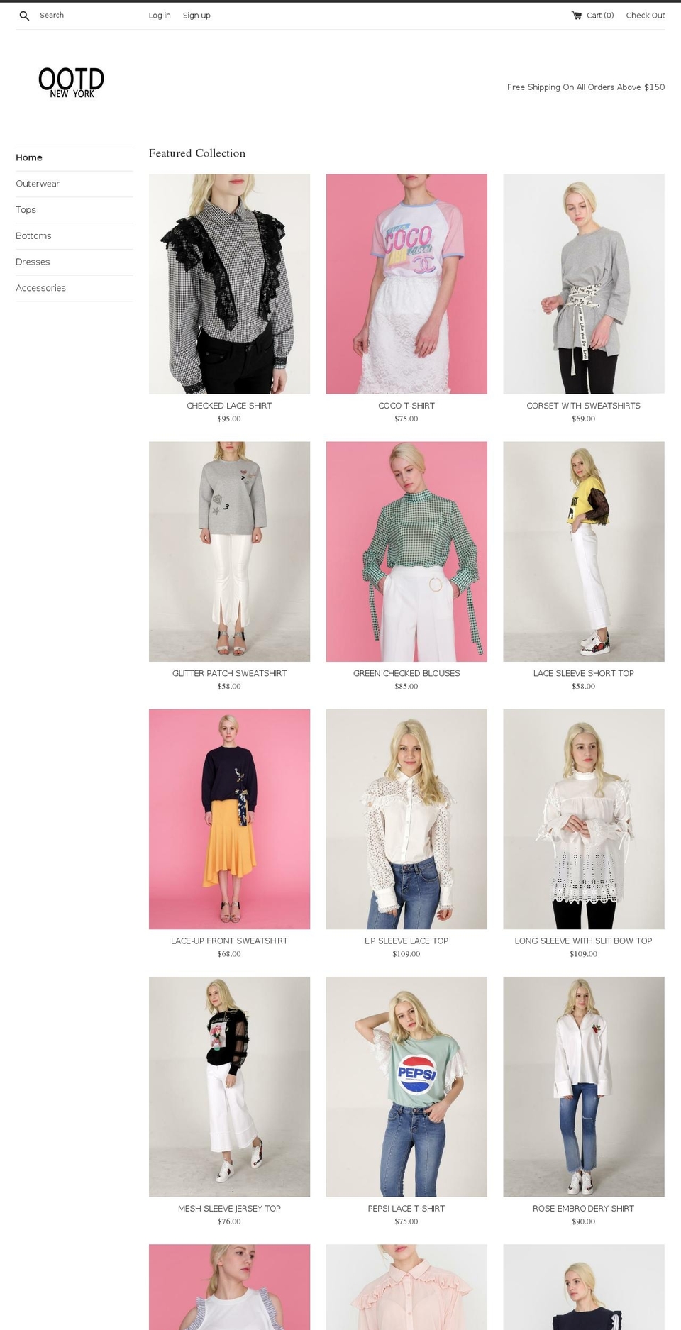 ootdny.com shopify website screenshot