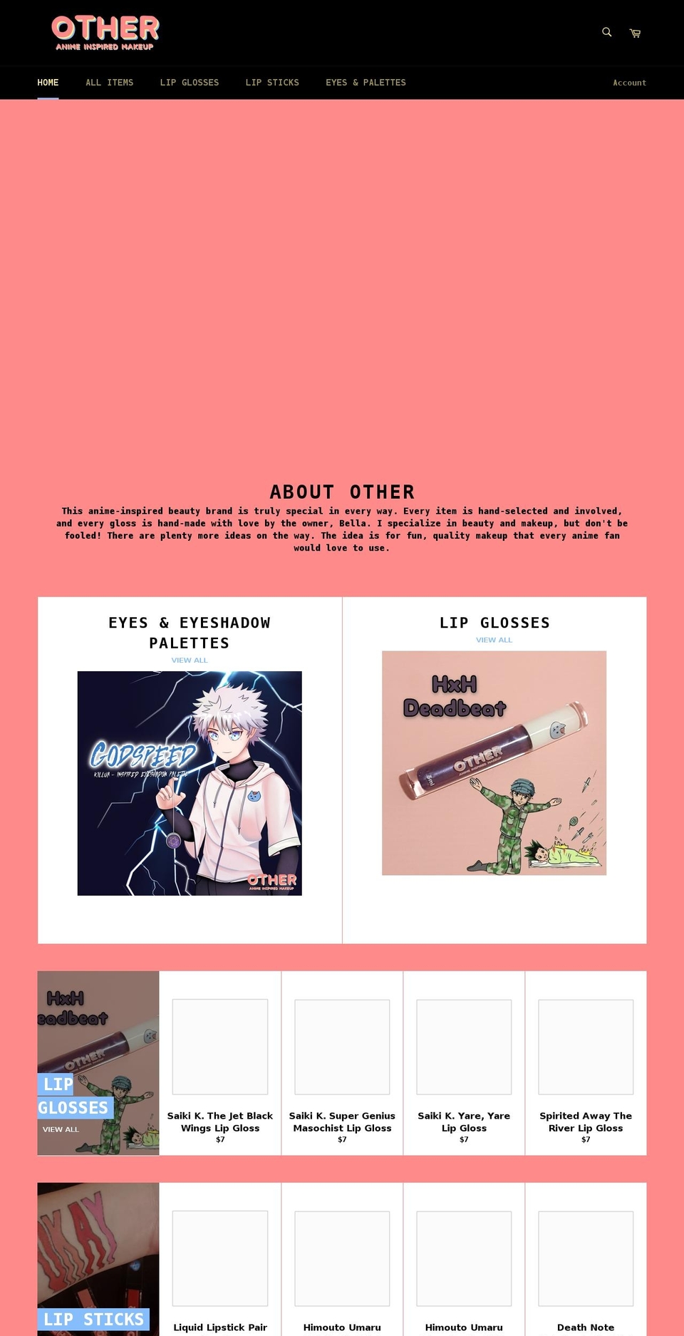 ootthheerr.com shopify website screenshot