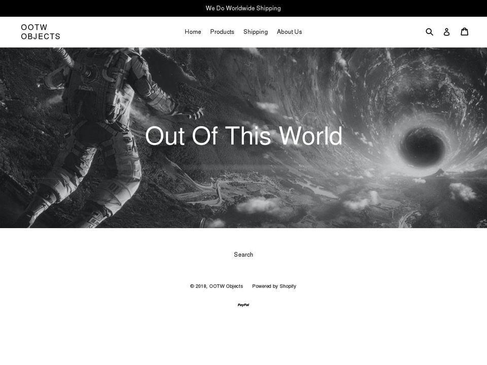 ootwobjects.com — Shopify storefront screenshot