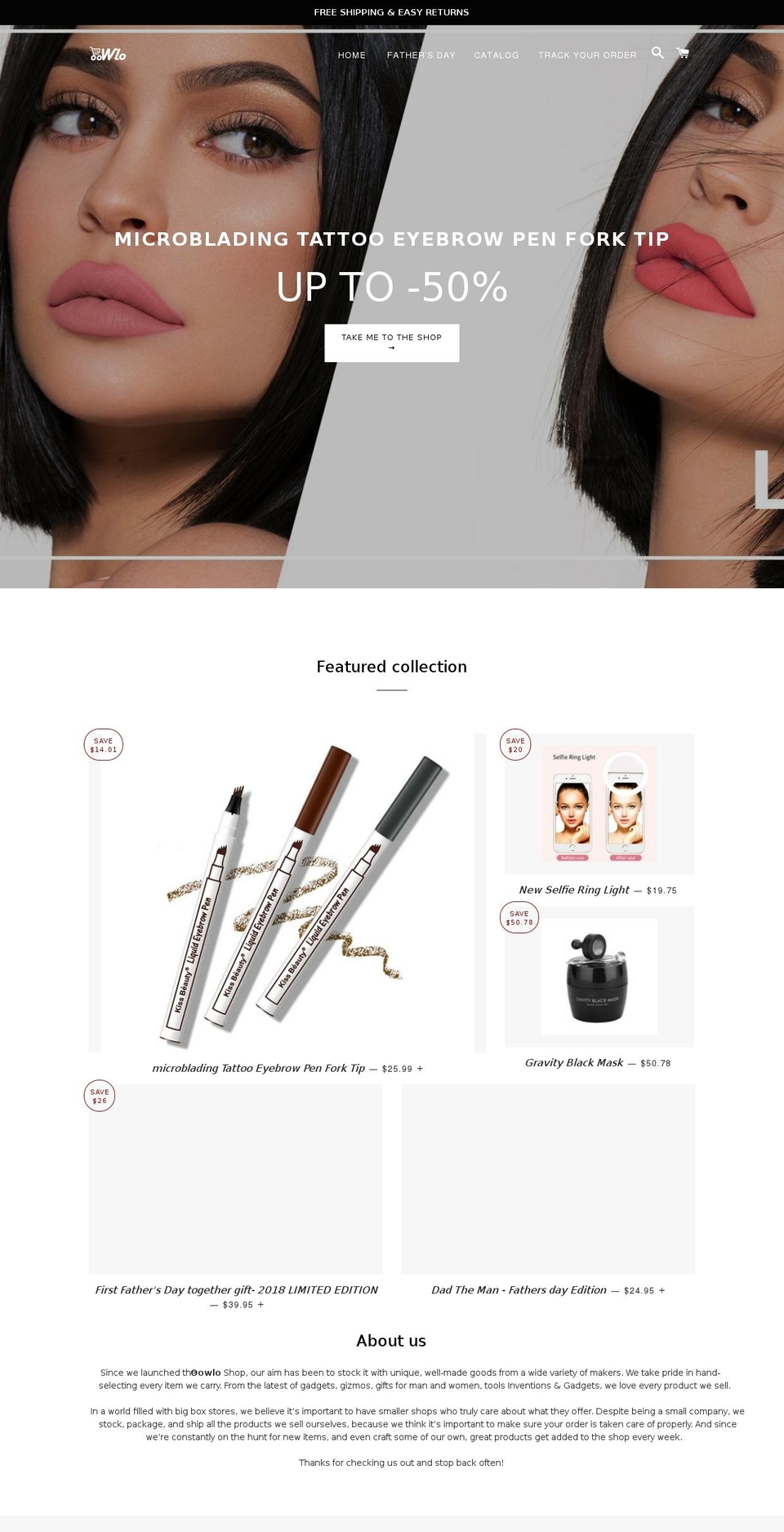 oowlo.com — Shopify storefront screenshot
