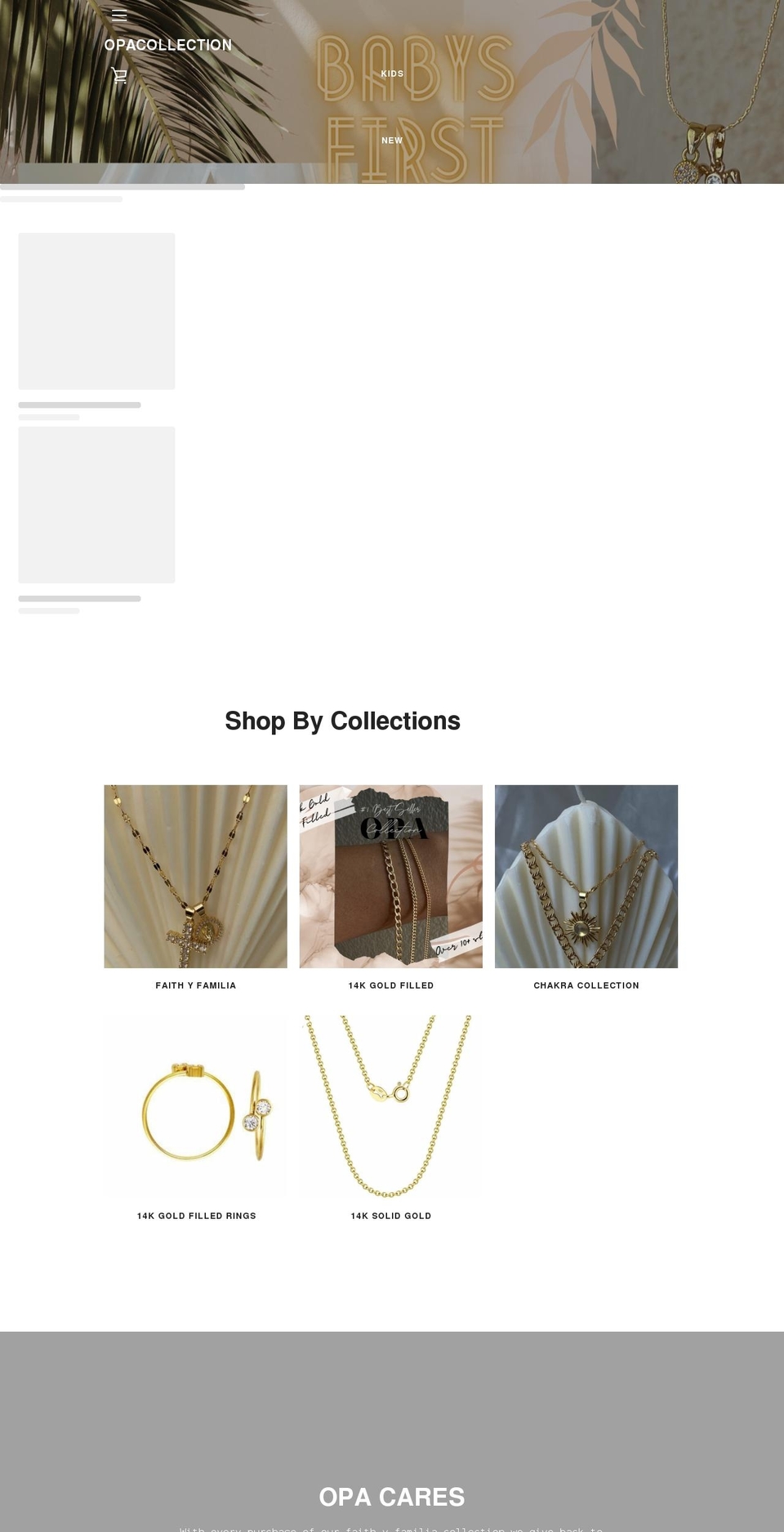 opacollection.com shopify website screenshot